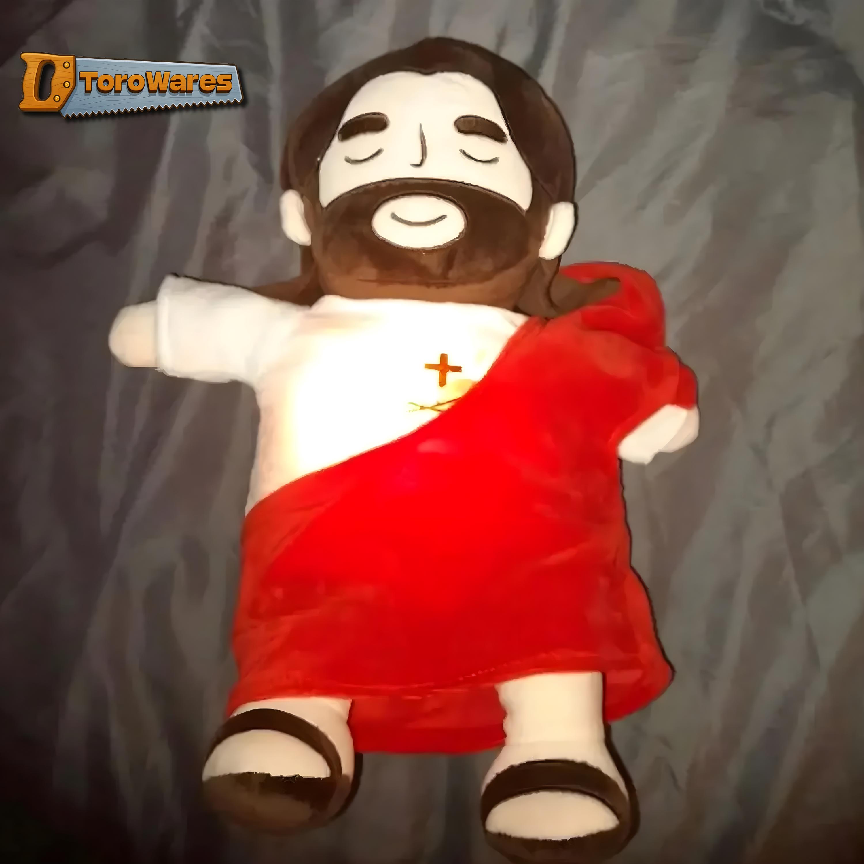 Breathing Jesus Plushie Hand-Sewn Christian Electric Soothing Cuddly Toy Tiktok