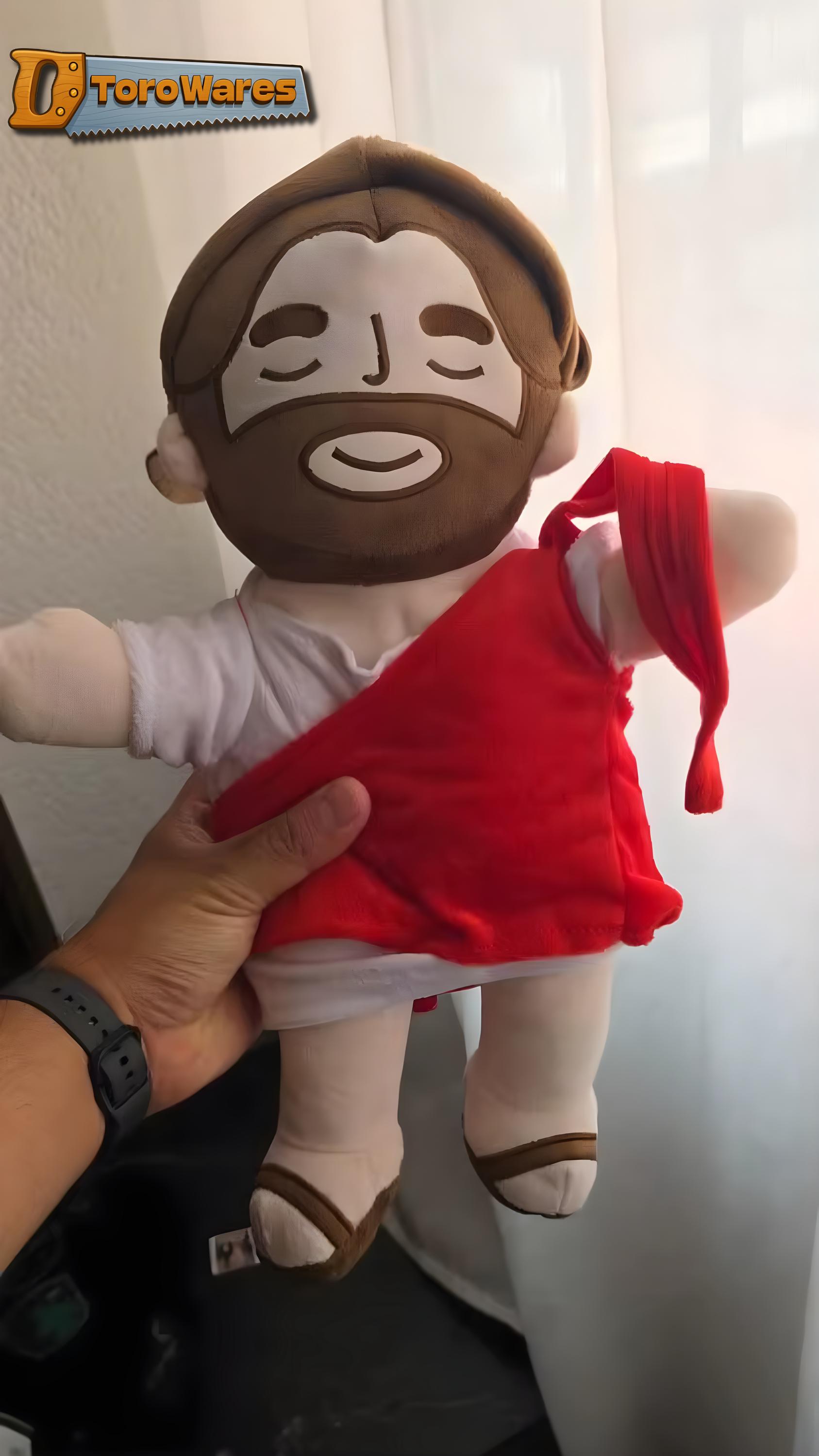 Breathing Jesus Plushie Hand-Sewn Christian Electric Soothing Cuddly Toy Tiktok