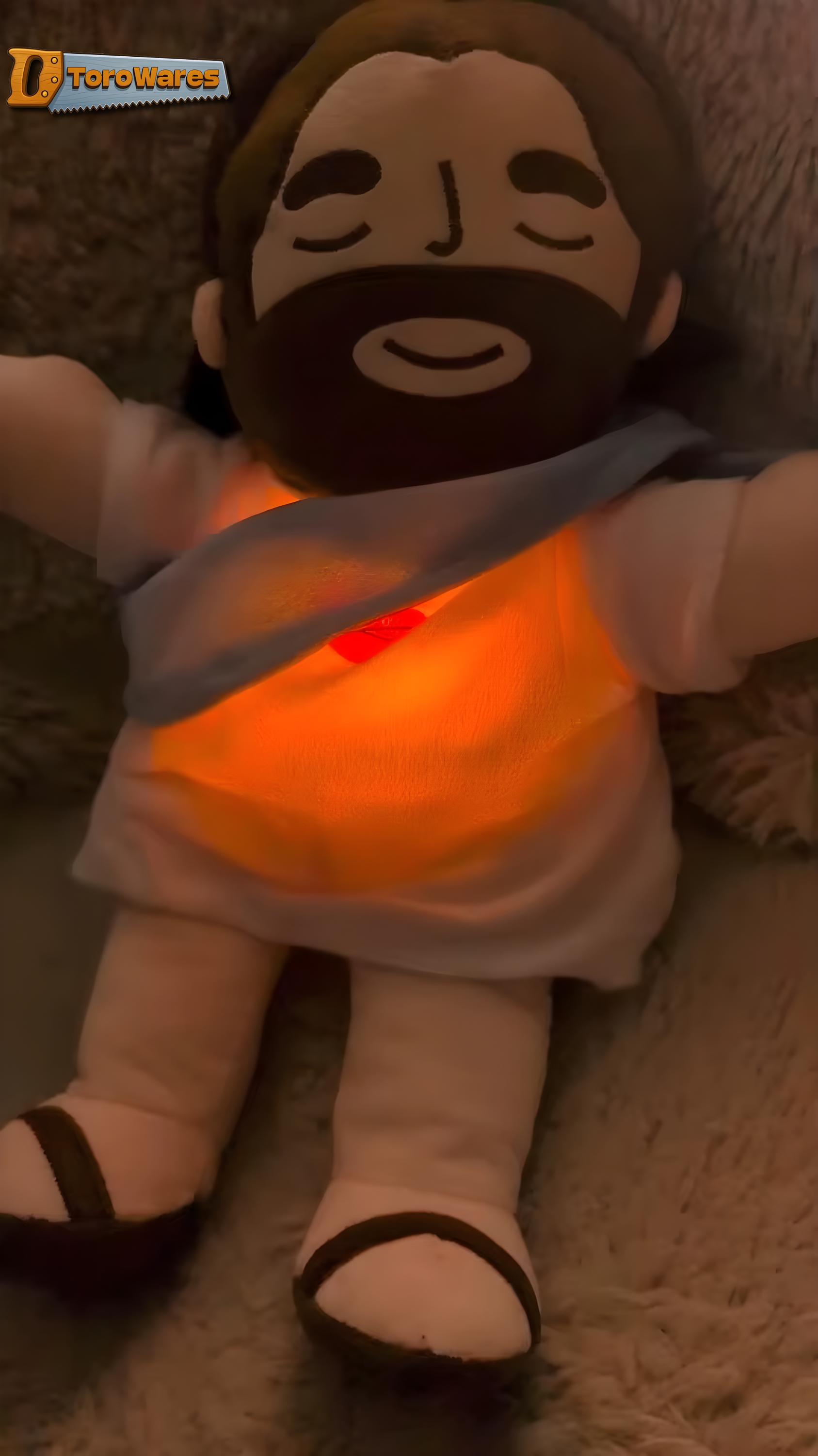 Breathing Jesus Plushie Hand-Sewn Christian Electric Soothing Cuddly Toy Tiktok