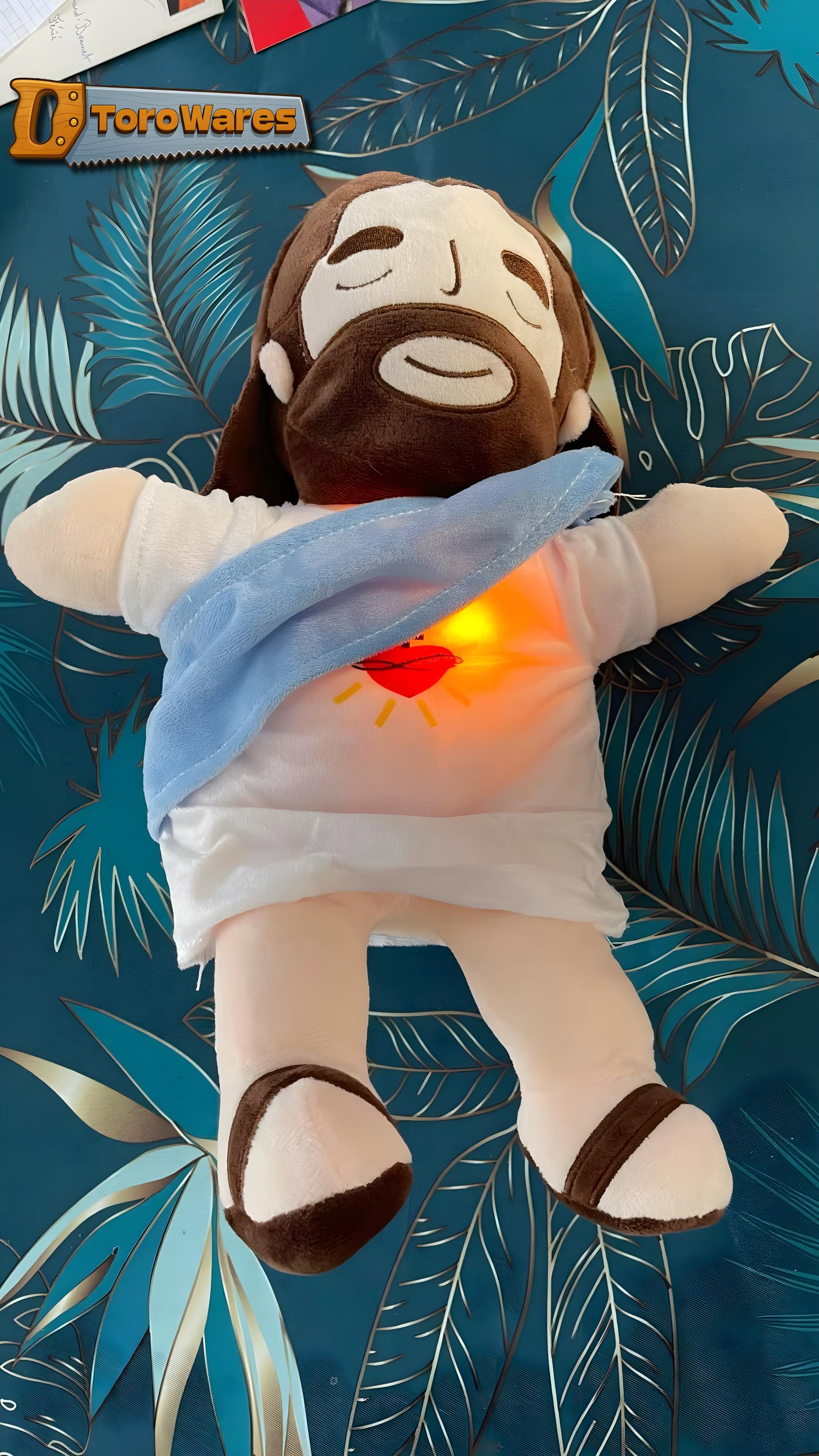 Breathing Jesus Plushie Hand-Sewn Christian Electric Soothing Cuddly Toy Tiktok