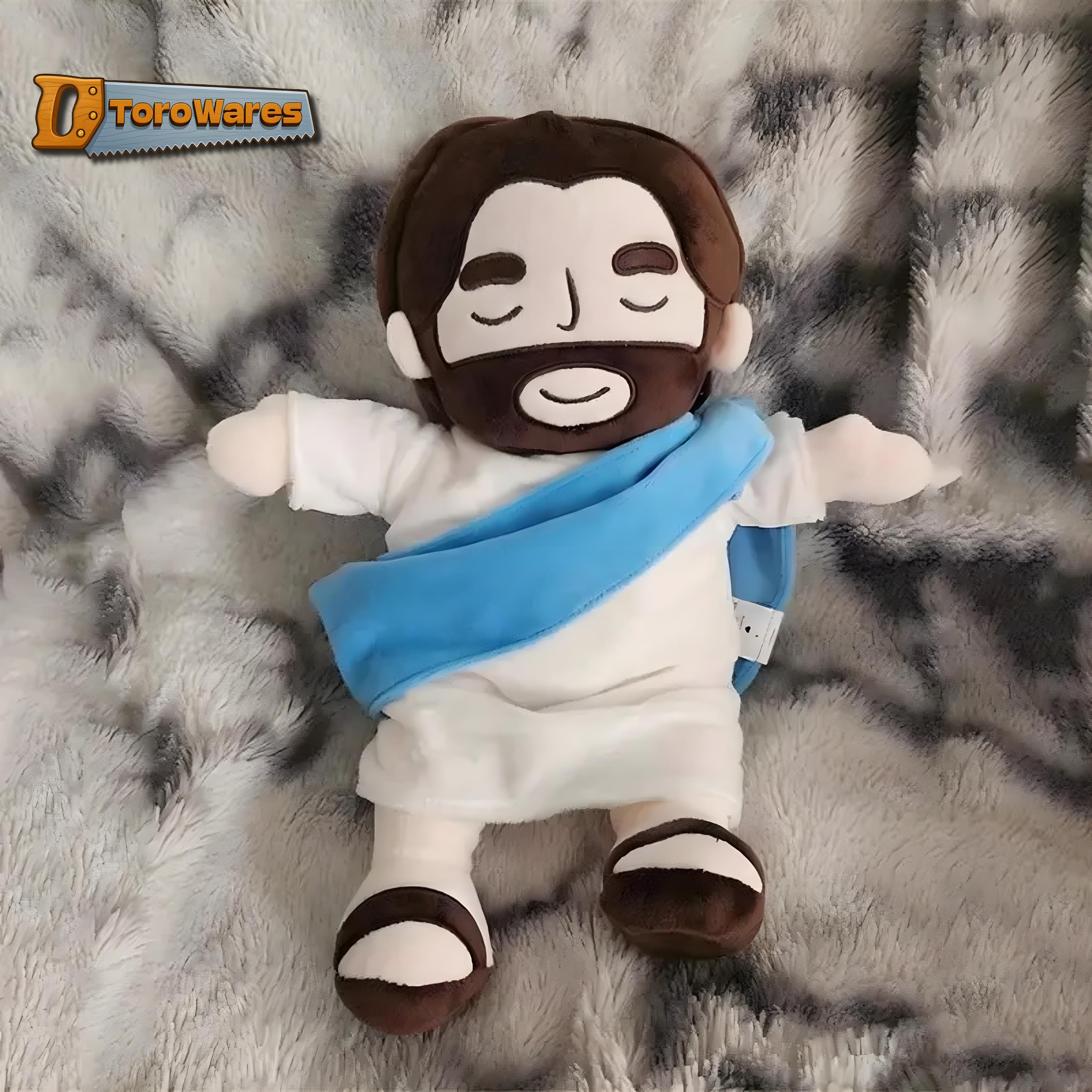 Breathing Jesus Plushie Hand-Sewn Christian Electric Soothing Cuddly Toy Tiktok