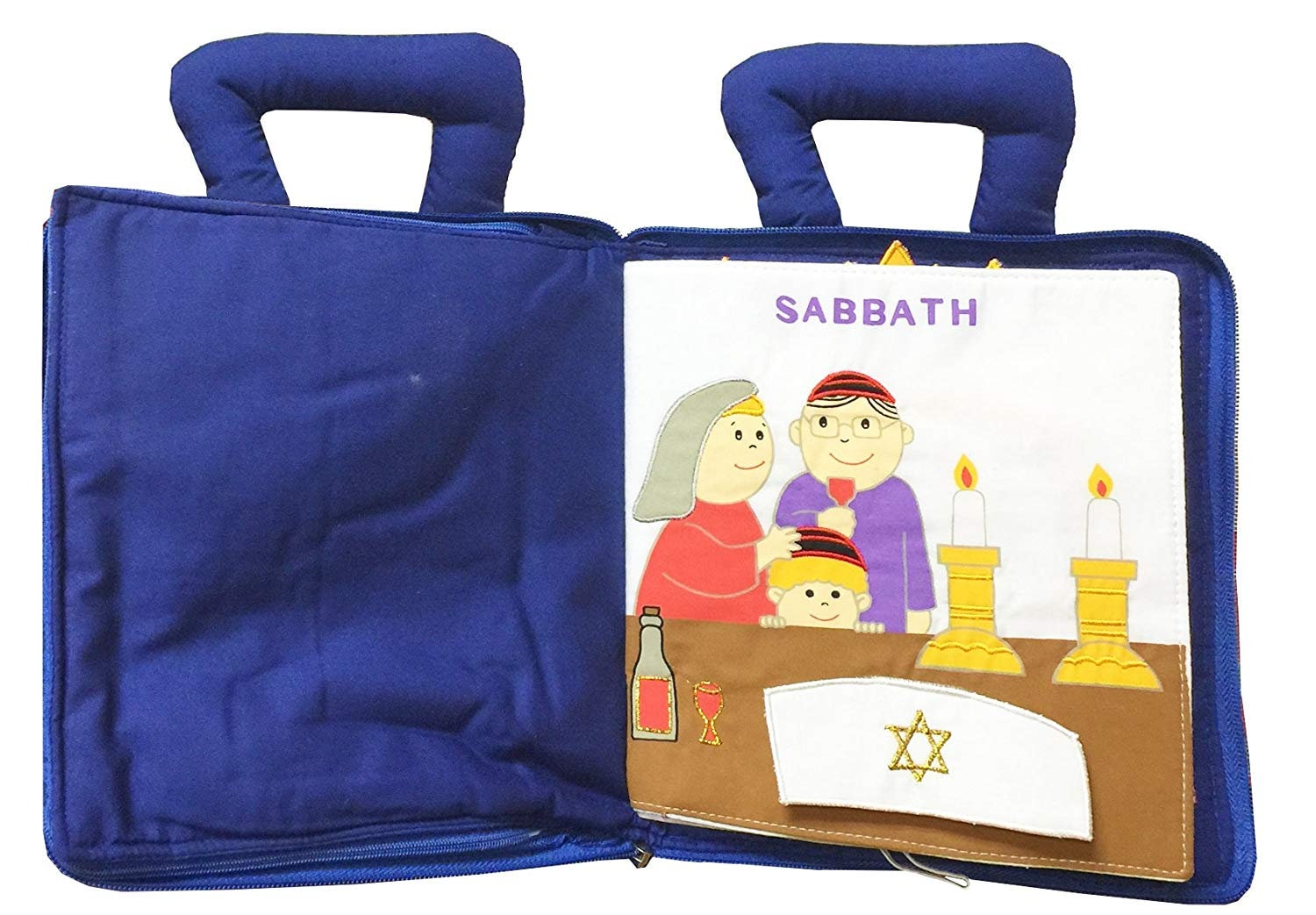 Personalized Jewish Holiday Book Cloth Interactive Kids Toddler Quiet Busy Book Hebrew Gift by Pockets of Learning