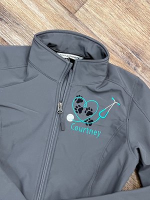 Vet Tech Vet Jacket, Medical Jacket for Women, Ladies Personalized Jacket, Custom Name Jacket, Animal Doc, Medical Zipper Jacket
