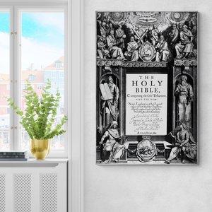 1611 King James Bible Title Page – First Edition Protestant Scripture – Christian Faith History Wall Art Fine Art Print
