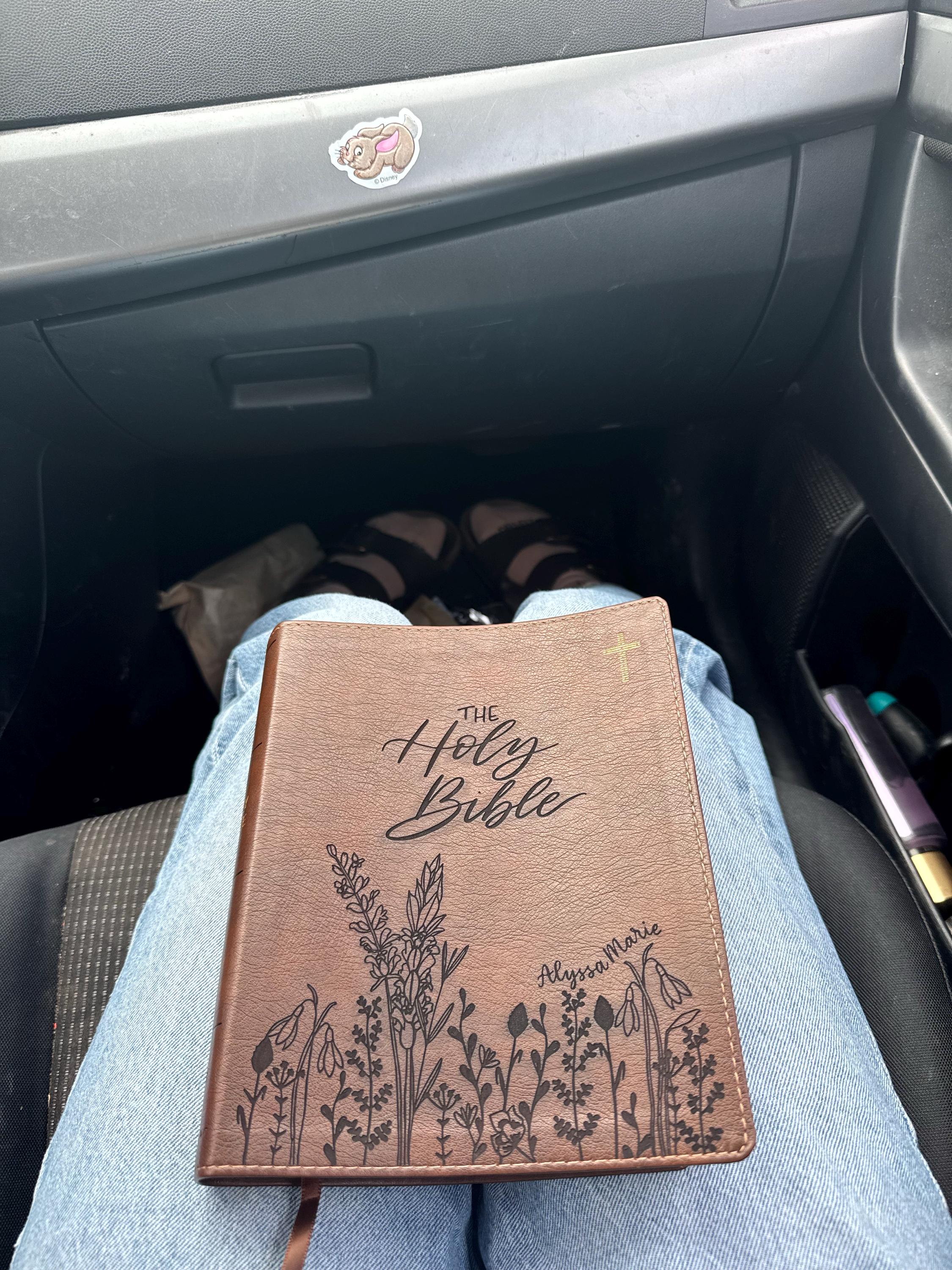 PERSONALIZED NKJV Reference Bible - Holy Bible with Wildflowers - Add Your Name along the flowers - CUSTOM