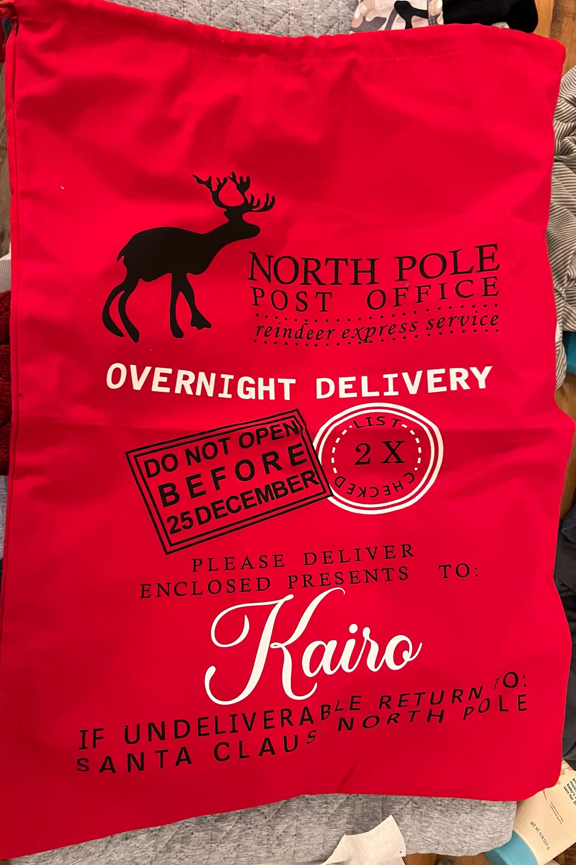 jumbo Santa bag, oversized Santa sack, Christmas bag, Personalized Christmas bag, bag for presents, christmas gift, custom Santa sack