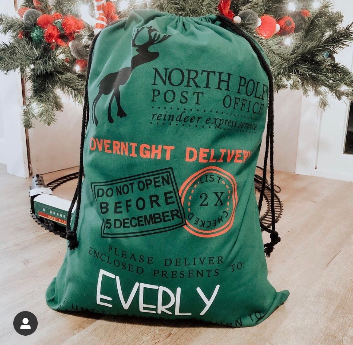 jumbo Santa bag, oversized Santa sack, Christmas bag, Personalized Christmas bag, bag for presents, christmas gift, custom Santa sack