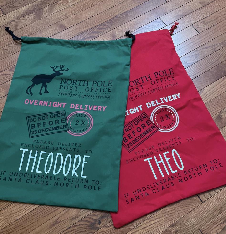 jumbo Santa bag, oversized Santa sack, Christmas bag, Personalized Christmas bag, bag for presents, christmas gift, custom Santa sack
