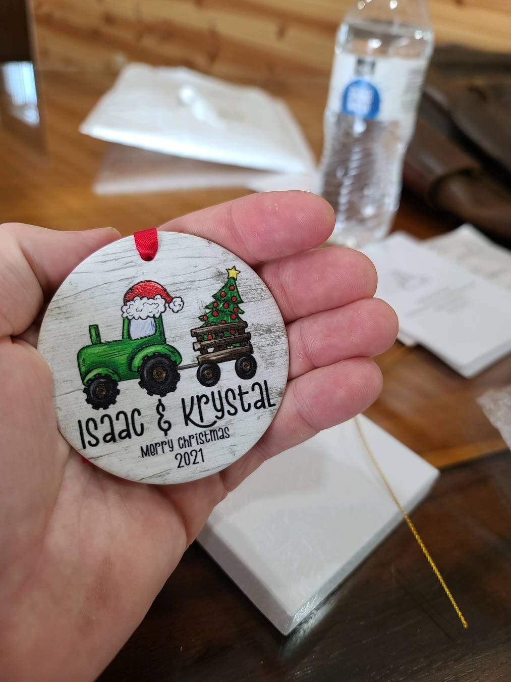 Baby's First Christmas Ornament, Tractor Ornament, Farm Ornament, Truck Ornament, Children's Christmas Ornament, Kids Car Ornament, Custom