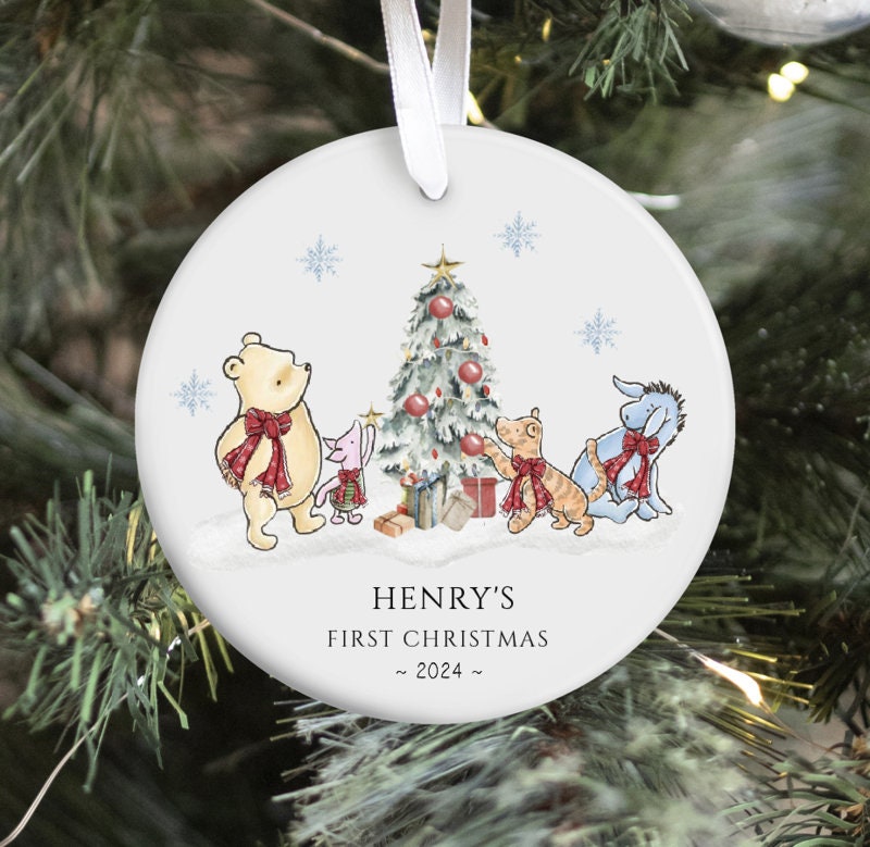 Classic Pooh Ornament ~ Winnie The Pooh Ornament ~ Pooh Baby Ornament ~ Classic Pooh First Christmas ~ Baby's First Christmas Pooh Ornament