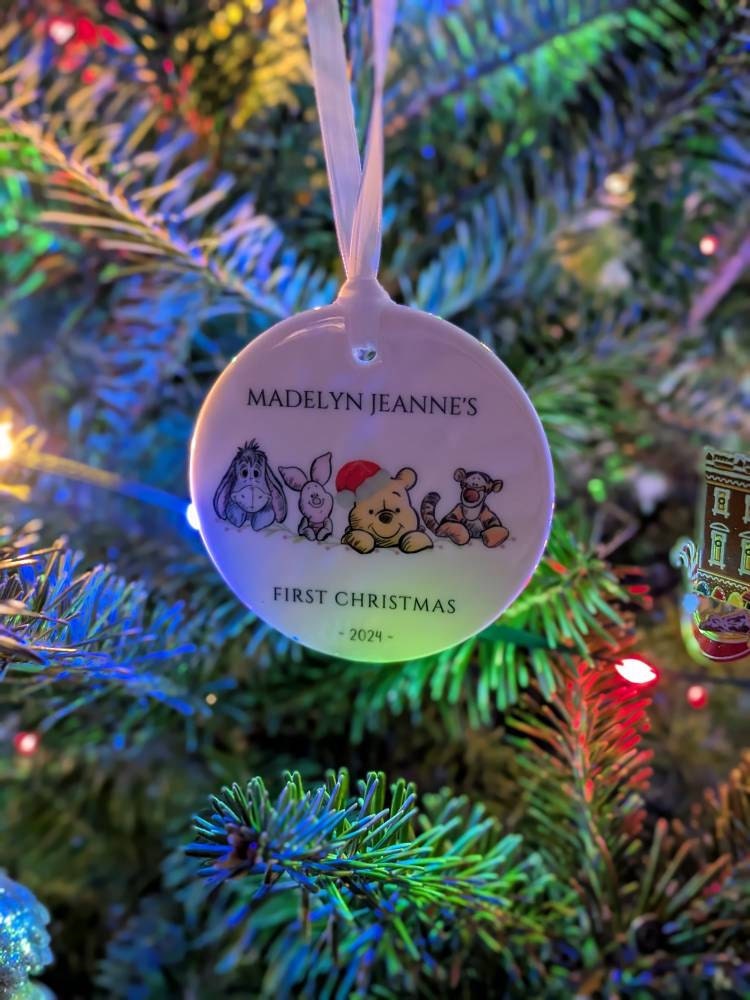 Classic Pooh Ornament ~ Winnie The Pooh Ornament ~ Pooh Baby Ornament ~ Classic Pooh First Christmas ~ Baby's First Christmas Pooh Ornament