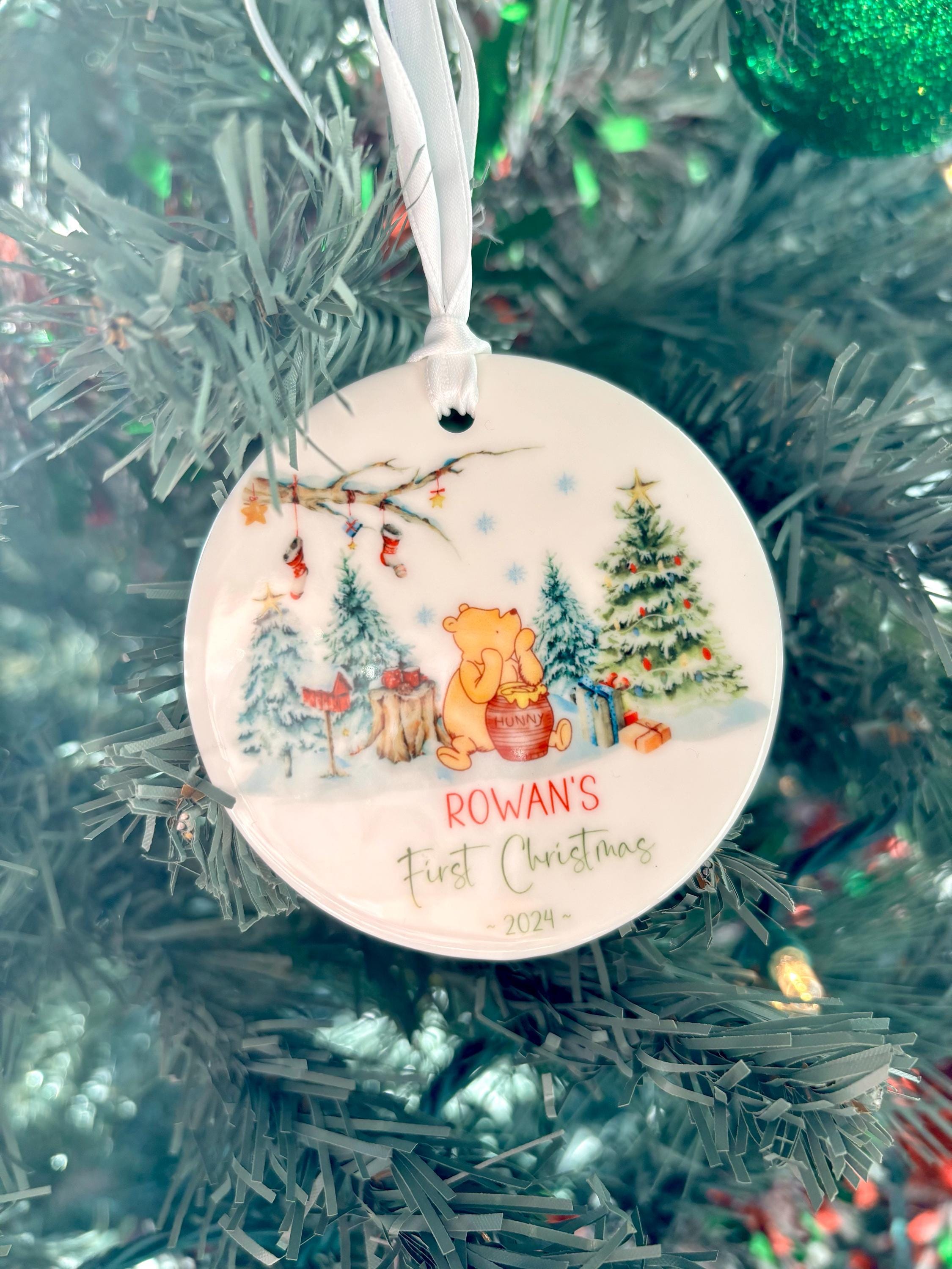 Classic Pooh Ornament ~ Winnie The Pooh Ornament ~ Pooh Baby Ornament ~ Classic Pooh First Christmas ~ Baby's First Christmas Pooh Ornament