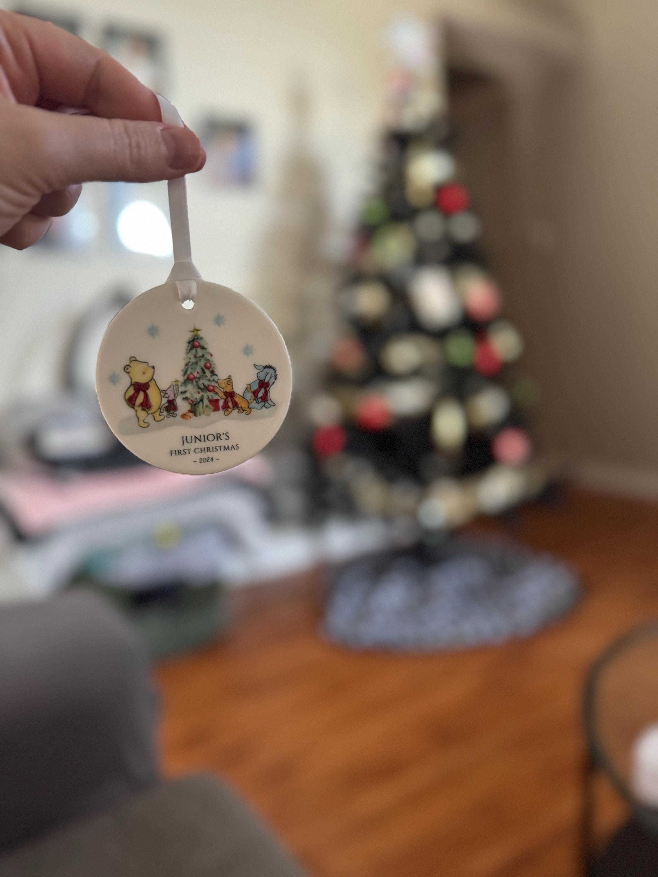 Classic Pooh Ornament ~ Winnie The Pooh Ornament ~ Pooh Baby Ornament ~ Classic Pooh First Christmas ~ Baby's First Christmas Pooh Ornament