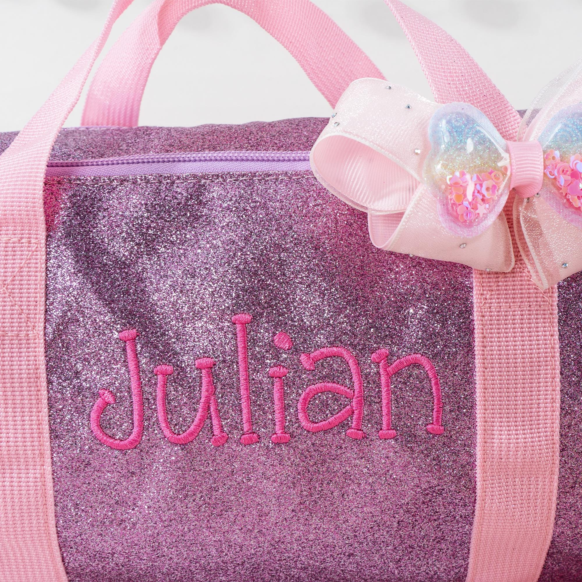 Sparkly Ballet Dance Bag for Little Girls-Toddler Weekender Bag-Custom Name Duffel Bag for Little Ballerinas-Personalized Birthday Gift