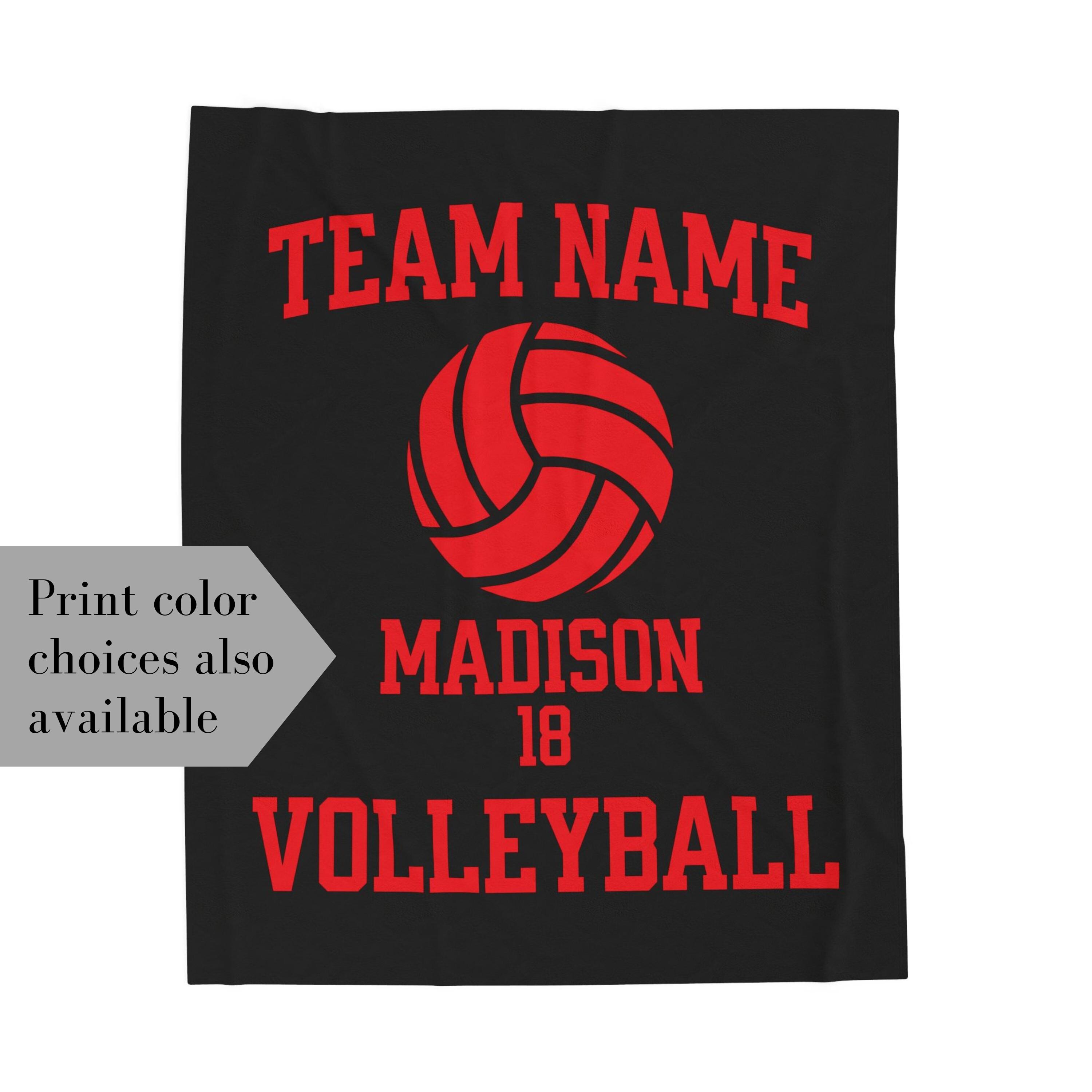 Personalized Volleyball Blanket Custom Team Name Volleyball Senior Gift for Volleyball Team Gift Girls Volleyball Gift Boys Volleyball Gifts