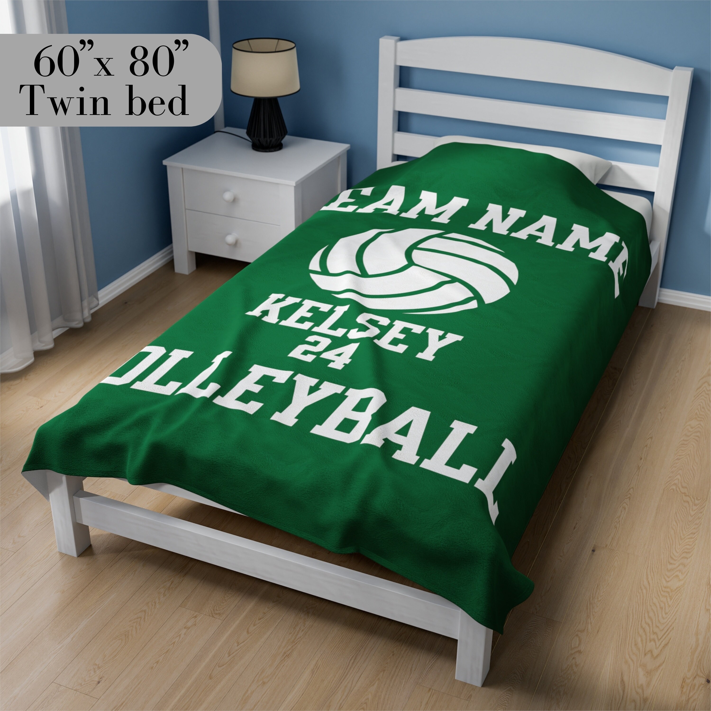 Personalized Volleyball Blanket Custom Team Name Volleyball Senior Gift for Volleyball Team Gift Girls Volleyball Gift Boys Volleyball Gifts
