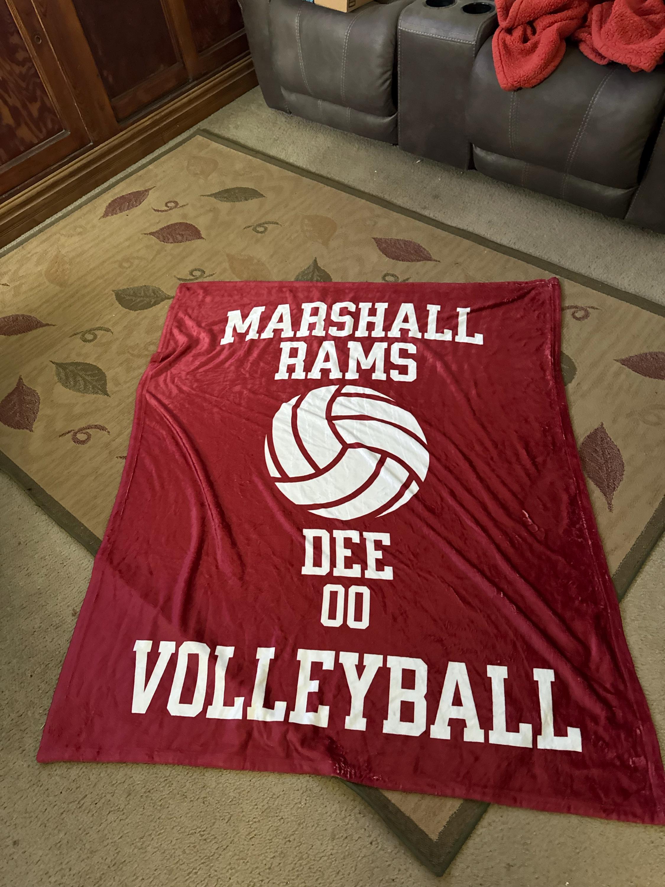 Personalized Volleyball Blanket Custom Team Name Volleyball Senior Gift for Volleyball Team Gift Girls Volleyball Gift Boys Volleyball Gifts