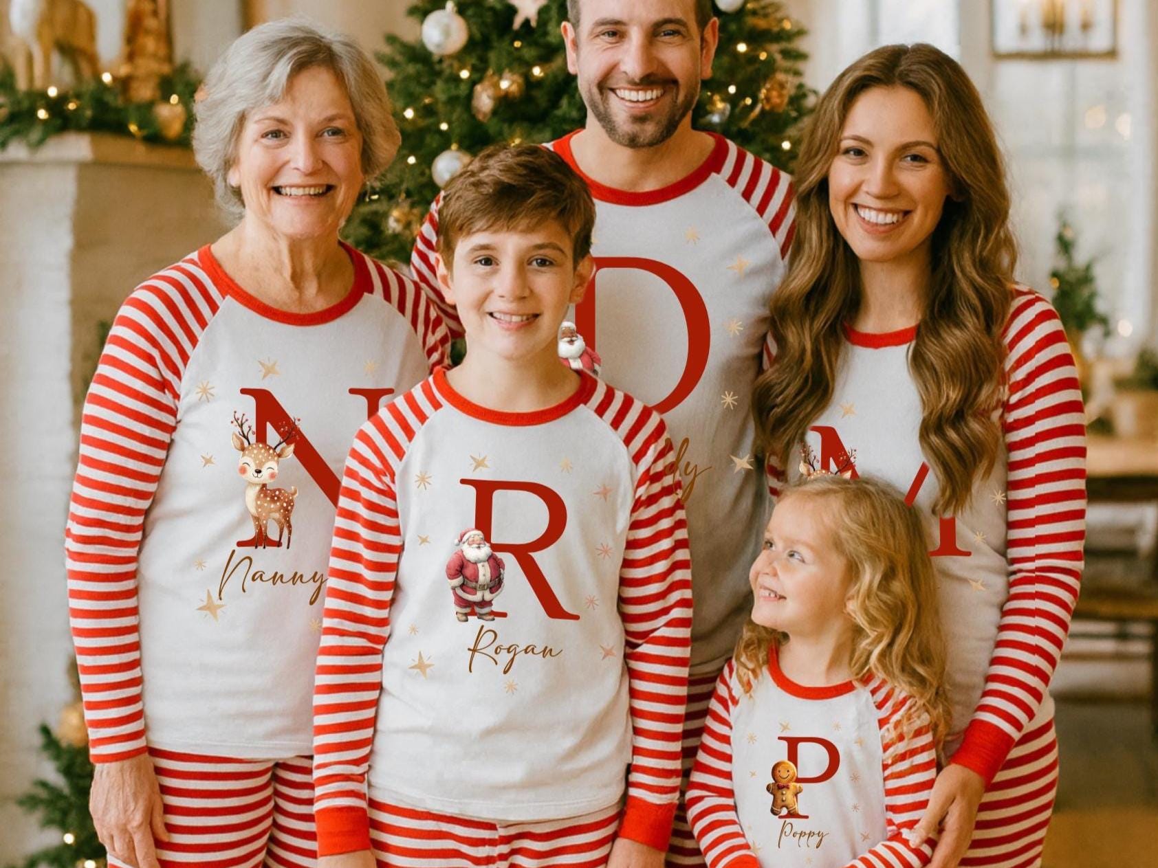 Matching Santa Pyjamas – Family Christmas PJs – Santa Claus Matching Pyjamas for Kids & Adults – Holiday Xmas Eve Outfits