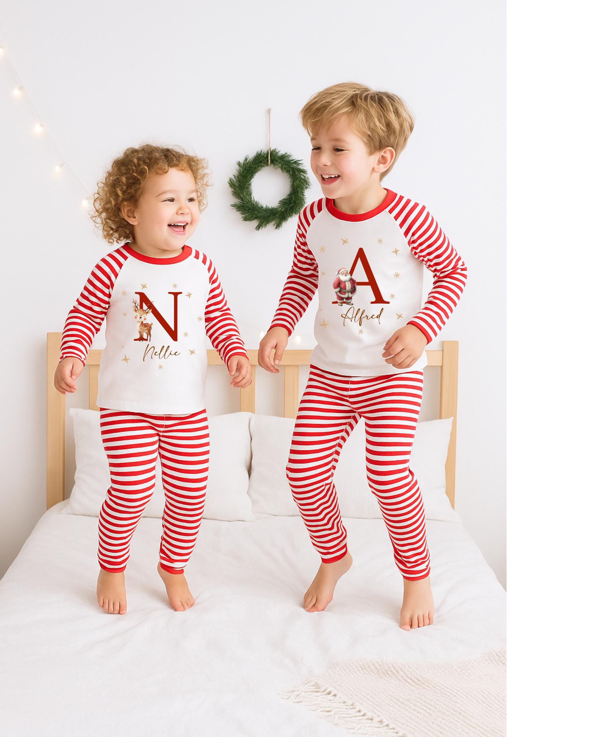 Matching Santa Pyjamas – Family Christmas PJs – Santa Claus Matching Pyjamas for Kids & Adults – Holiday Xmas Eve Outfits