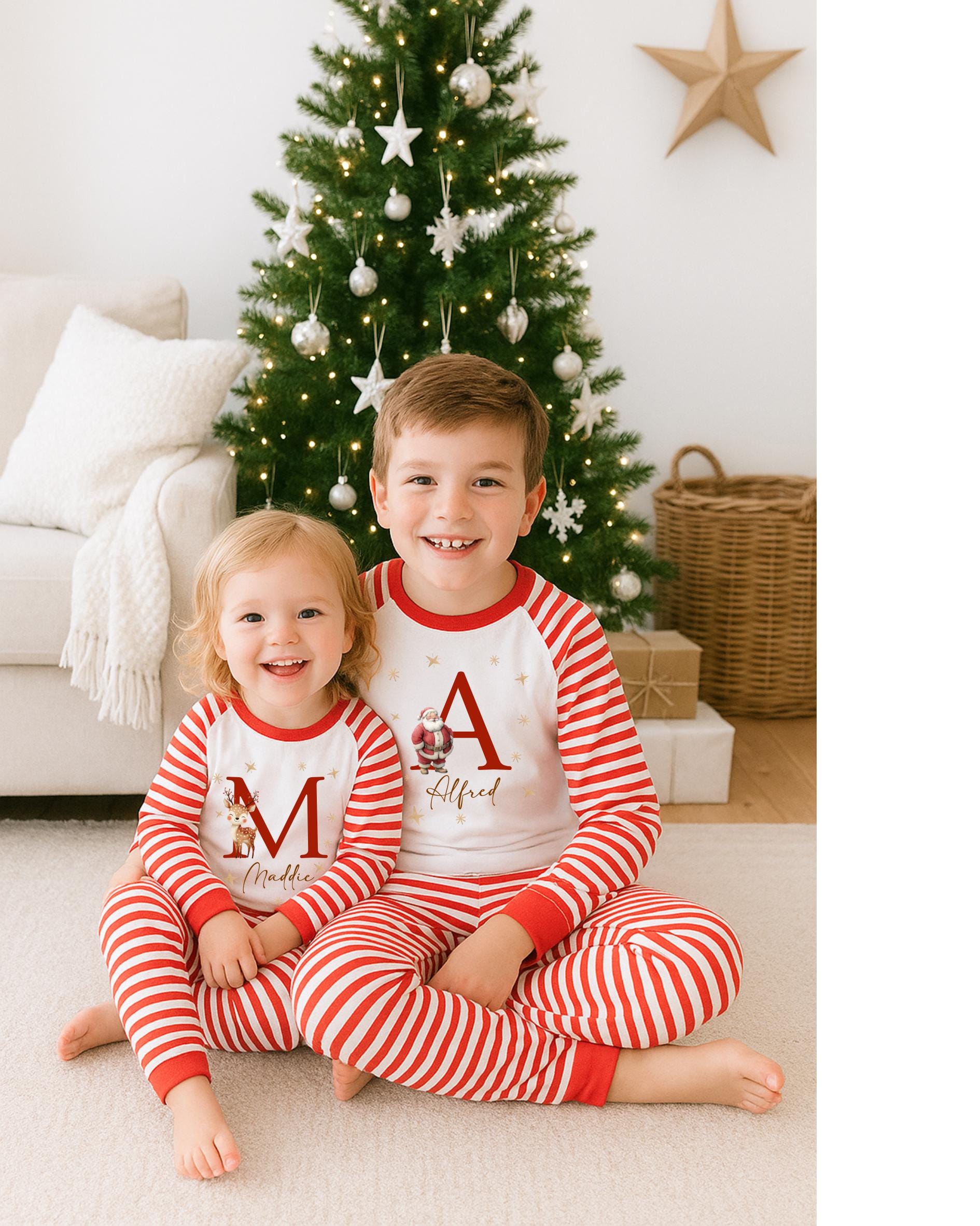 Matching Santa Pyjamas – Family Christmas PJs – Santa Claus Matching Pyjamas for Kids & Adults – Holiday Xmas Eve Outfits