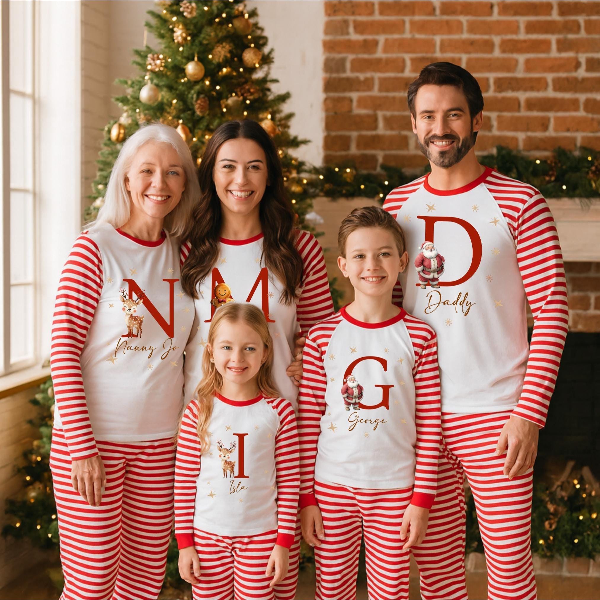 Matching Santa Pyjamas – Family Christmas PJs – Santa Claus Matching Pyjamas for Kids & Adults – Holiday Xmas Eve Outfits
