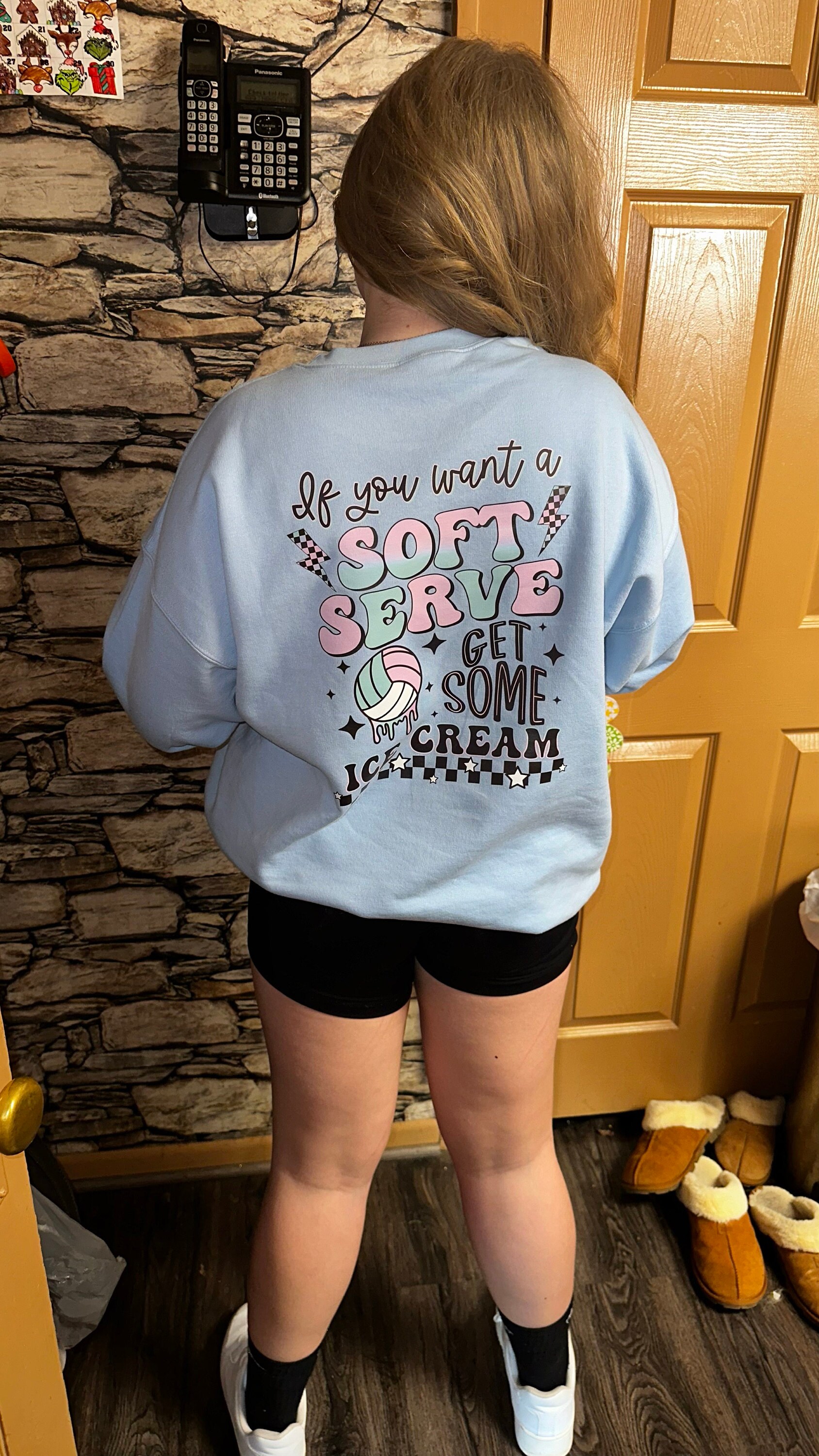 If You A Soft Serve Go Get Ice Cream Sweatshirt, Funny Volleyball Sweater,Volleyball Team Hoodie,Volleyball Mom Sweatshirt,Volleyball Hoodie