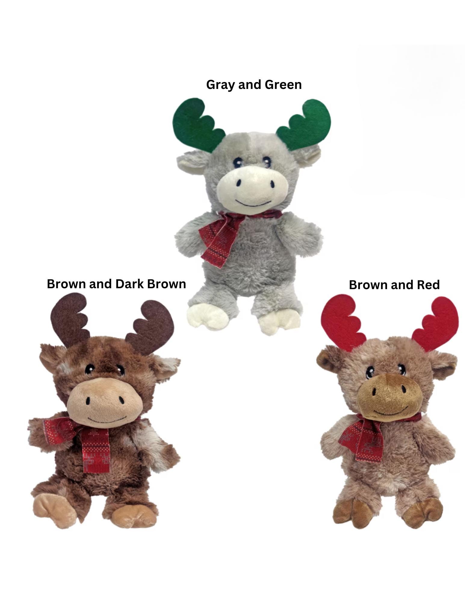 Christmas plush, Christmas gift, Personalized Christmas Moose, Stocking stuffers for kids, gift for kids, Boy gift, Gift for Preschoolers,