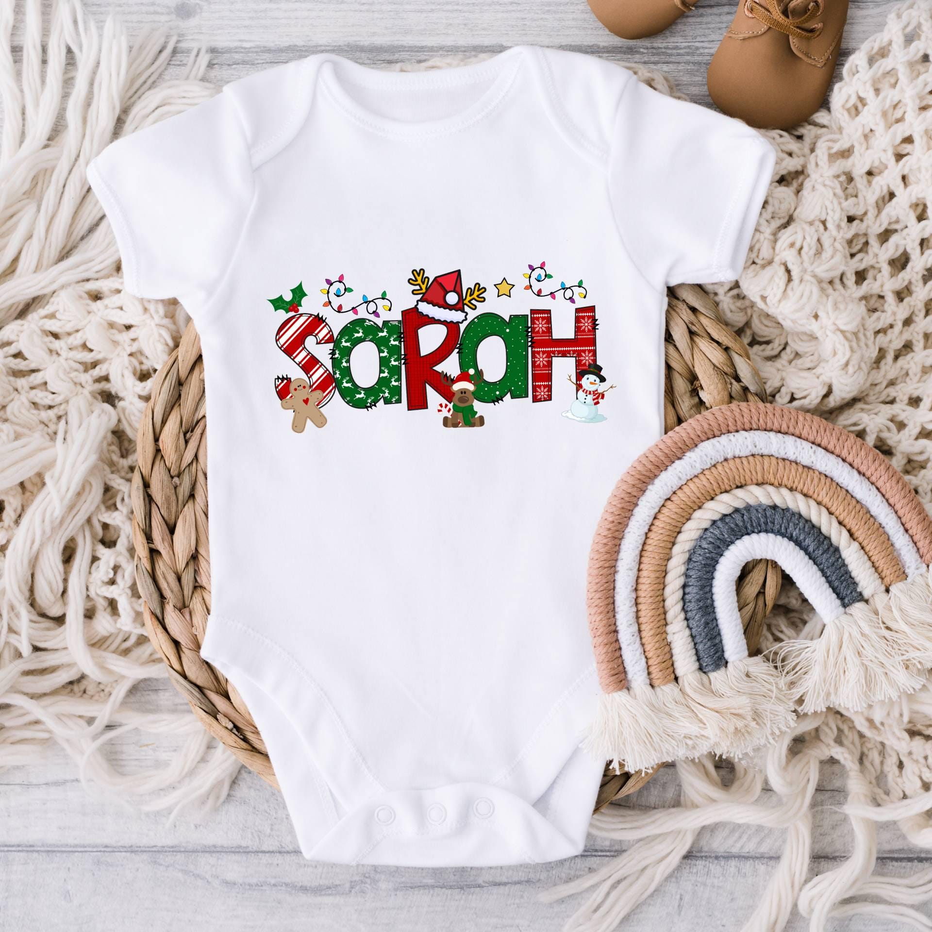 Personalized Christmas Kids Name Shirt,Custom Christmas Toddler Shirt,Christmas Gifts for Kids,Girl Name Christmas Shirt,Mother Daughter Tee