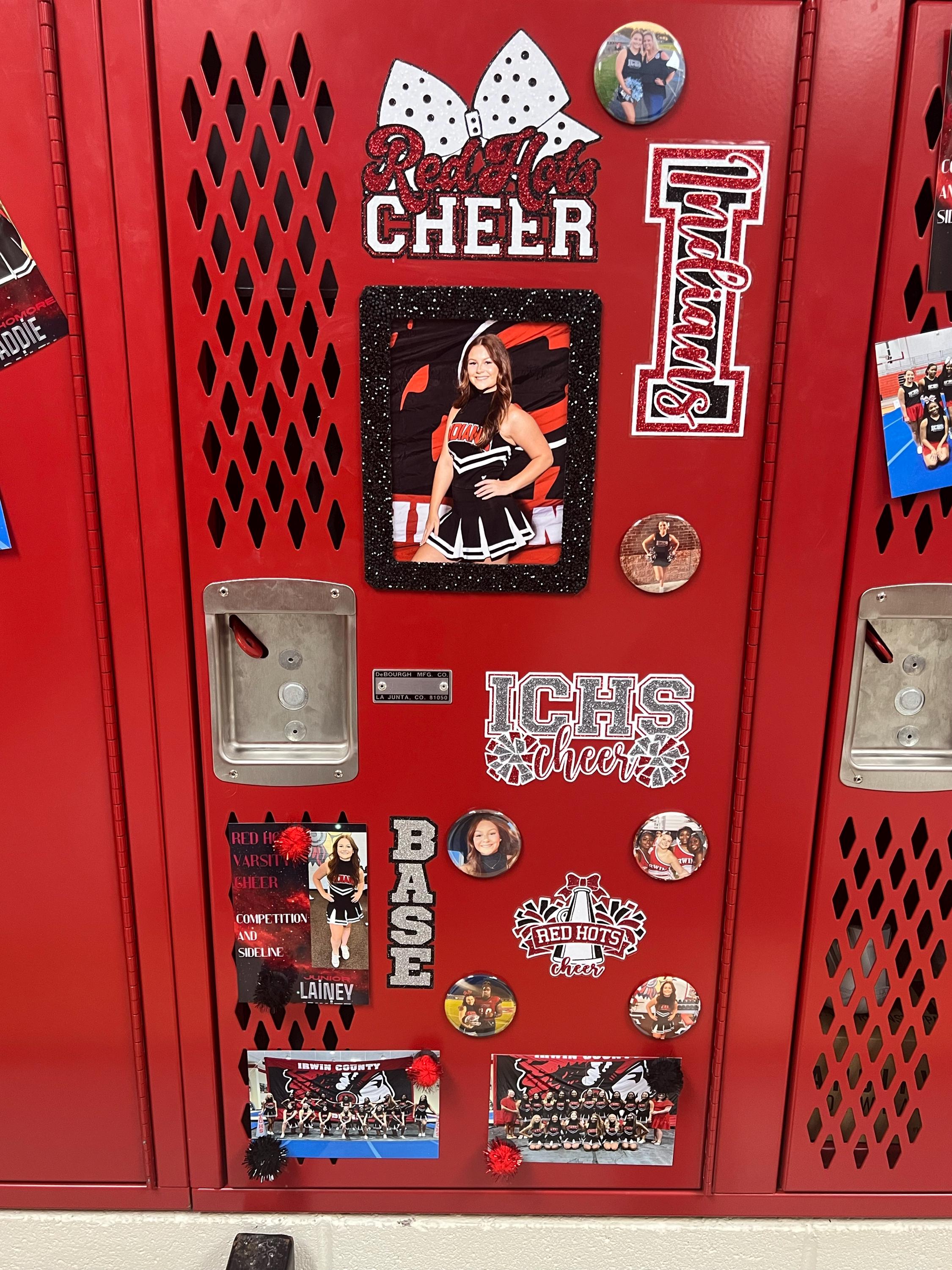 Cheer Glitter Stickers & Magnets - Personalized Cheerleader High School Letters and Pom Poms - Varsity JV Laptop Water Bottle Cups Tumblers