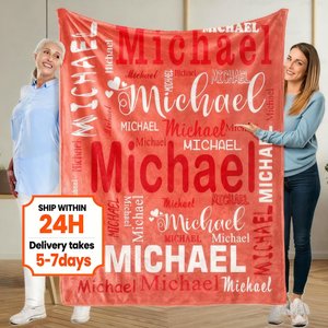 Personalized Name Blanket for Kids, Custom Fleece Nursery Blanket for Newborn, Kids Throw Blanket, Swaddle Blanket, Mother's Day Gift