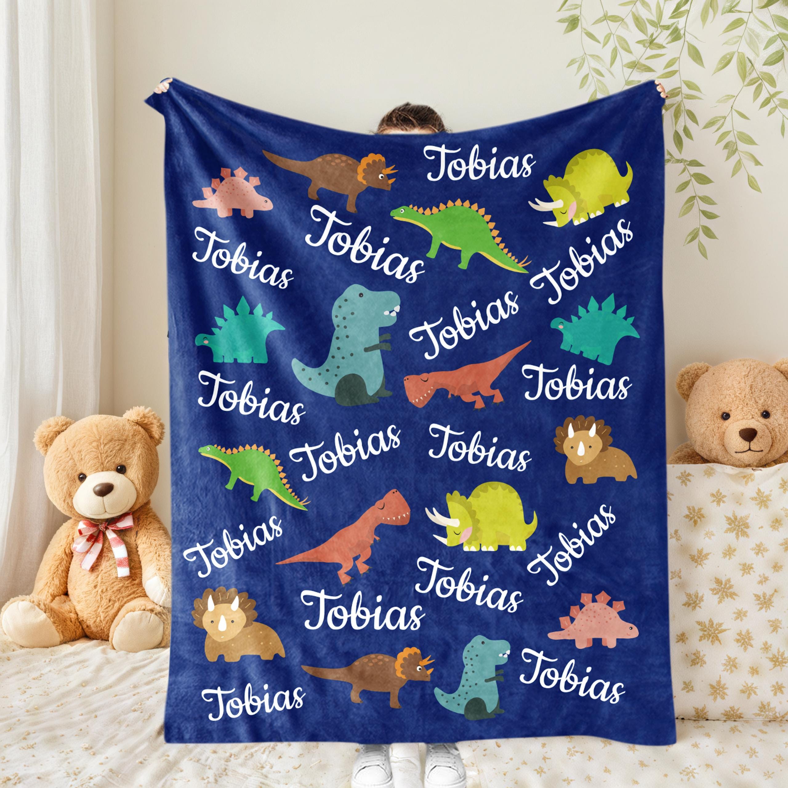 Personalized Name Blanket for Kids, Custom Fleece Nursery Blanket for Newborn, Kids Throw Blanket, Swaddle Blanket, Mother's Day Gift