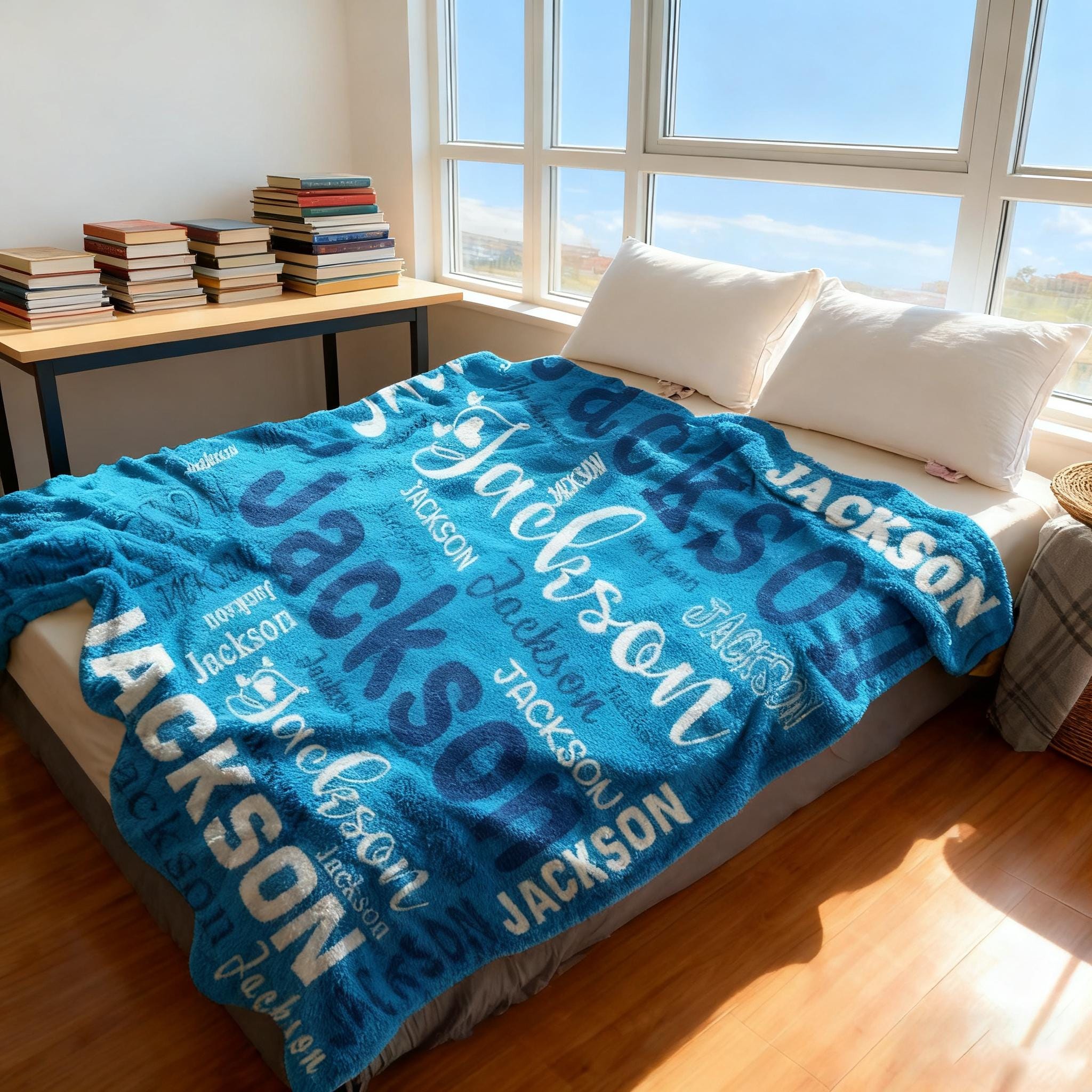 Personalized Name Blanket for Kids, Custom Fleece Nursery Blanket for Newborn, Kids Throw Blanket, Swaddle Blanket, Mother's Day Gift