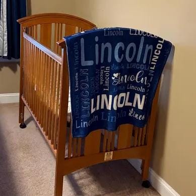 Personalized Name Blanket for Kids, Custom Fleece Nursery Blanket for Newborn, Kids Throw Blanket, Swaddle Blanket, Mother's Day Gift