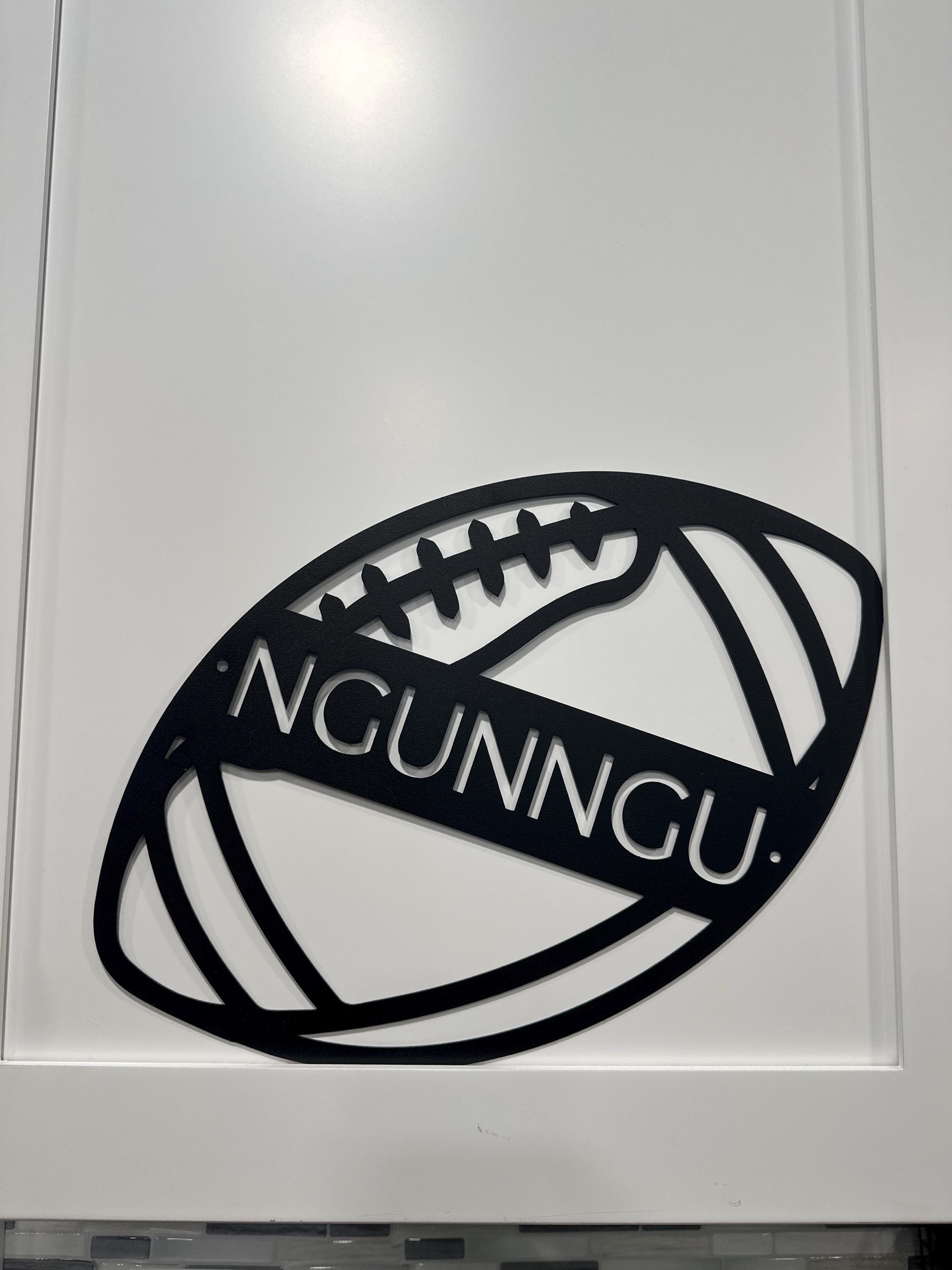 Personalized USA Football Metal Wall Art, Football Sign, Football Name Sign, Sports Name Sign, Gift For US Football Players, Sports Wall Art