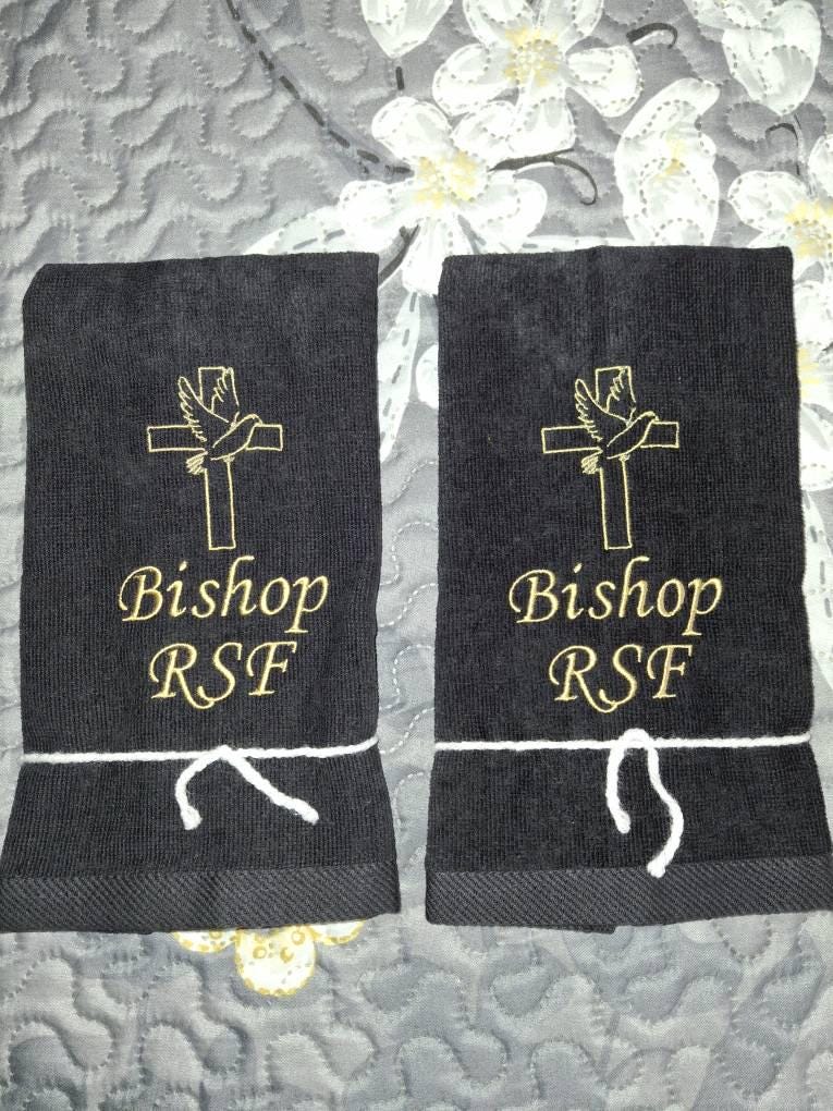 Cross and Dove Finger Tip towel, 11x18 inches, Christian Gifts, Religious Towels