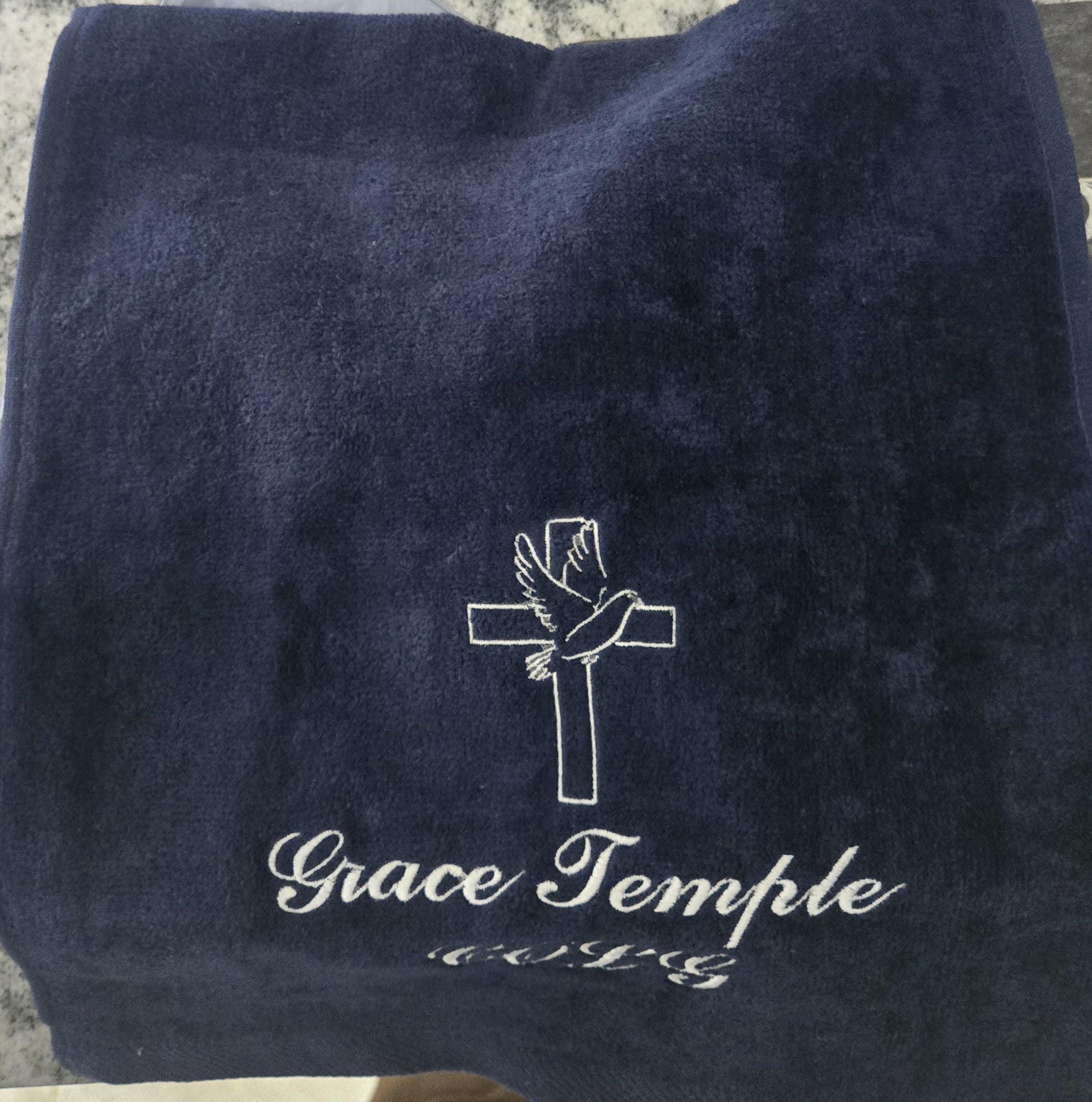 Cross and Dove Finger Tip towel, 11x18 inches, Christian Gifts, Religious Towels