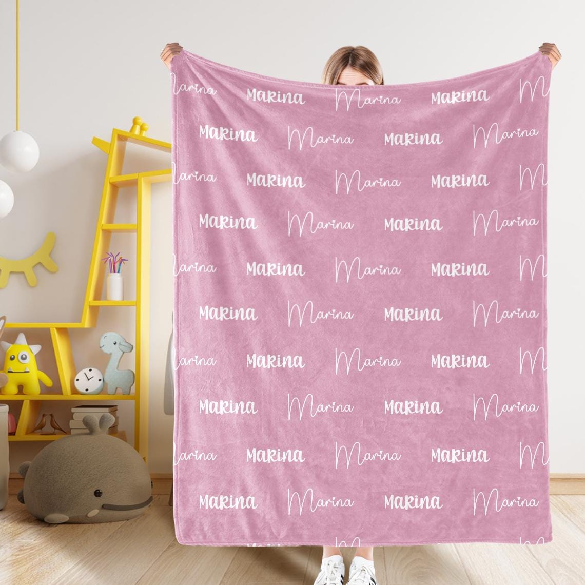 Personalized Baby Blanket, Name Baby Blanket, Custom Blanket for Baby, Newborn Name Swaddle, Minky Fabric Soft Blanket, Newborn Toddler Gift