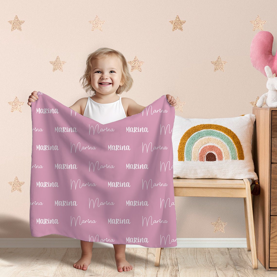 Personalized Baby Blanket, Name Baby Blanket, Custom Blanket for Baby, Newborn Name Swaddle, Minky Fabric Soft Blanket, Newborn Toddler Gift