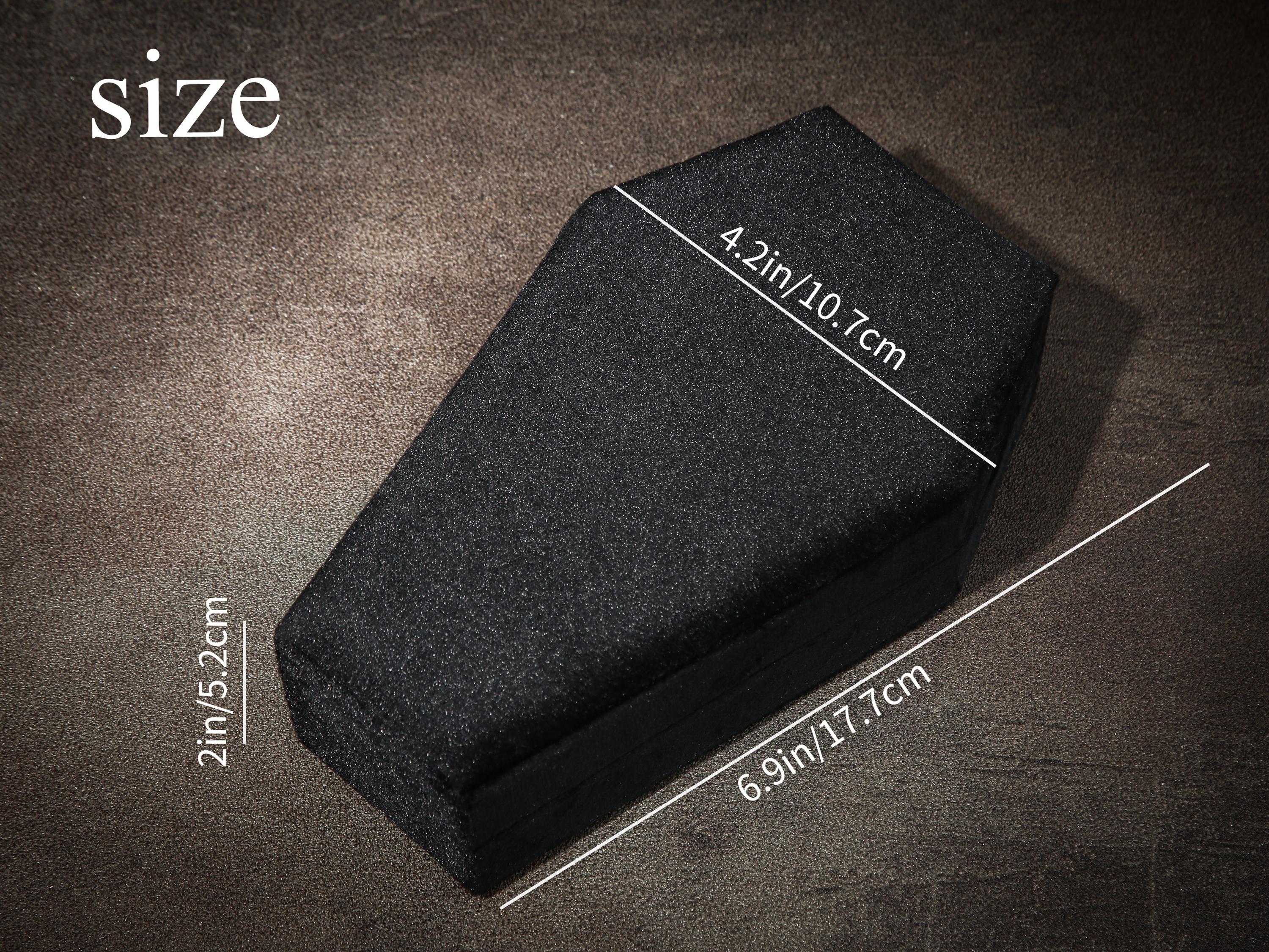 Personalized Halloween Velvet Jewelry Box, Coffin Halloween Jewelry Box, Gothic Jewelry Organizer, Custom Coffin Jewelry Box, Halloween Gift