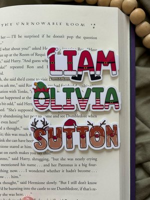 Kids Christmas Bookmark | Kids Stocking Stuffer | Personalized Bookmark | Christmas Bookmark | Custom Christmas Gift | Magnetic Bookmark