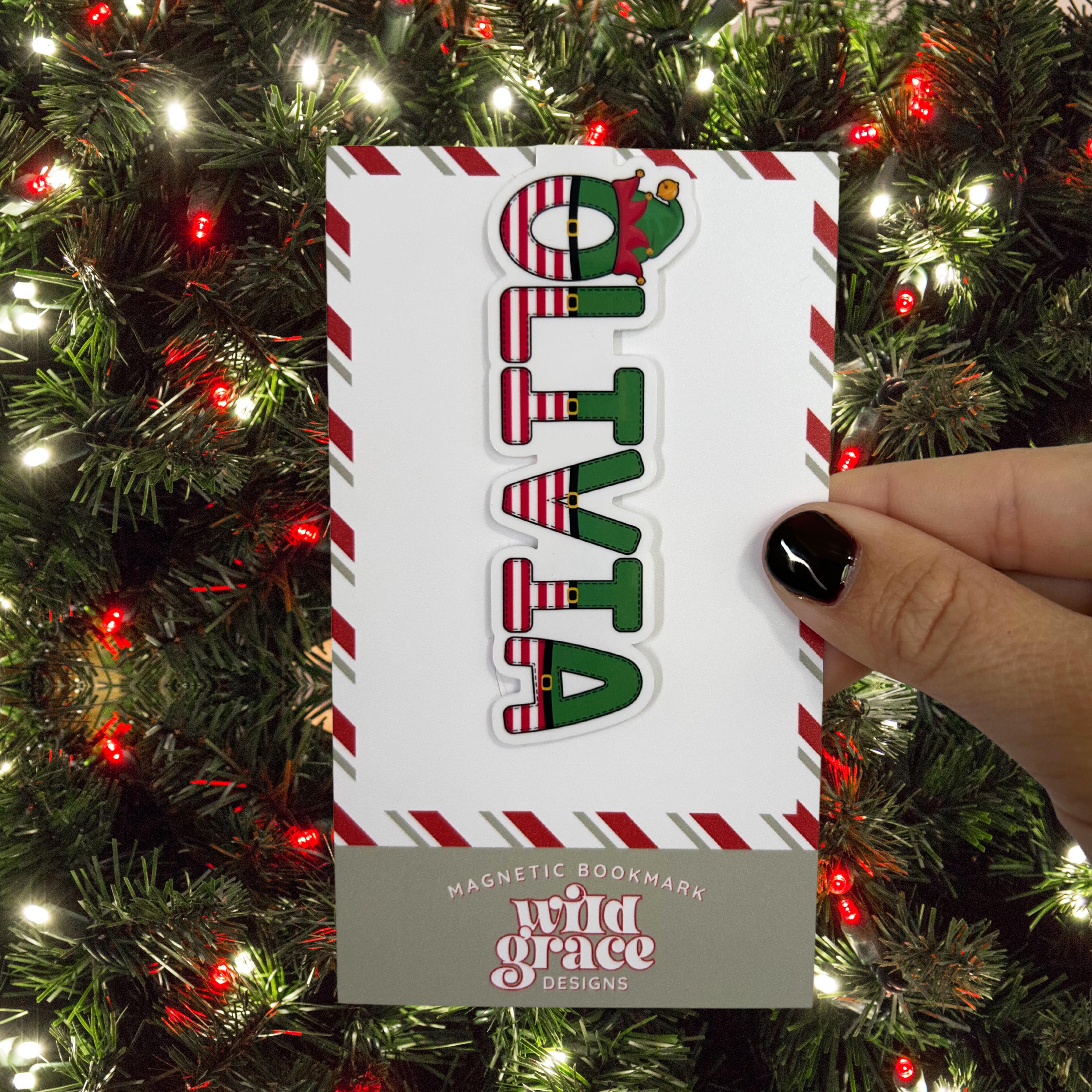 Kids Christmas Bookmark | Kids Stocking Stuffer | Personalized Bookmark | Christmas Bookmark | Custom Christmas Gift | Magnetic Bookmark