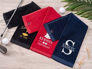 Personalized Golf Towel,Embroidered Golf Towel For Him,Custom Golf Towel With Initials/Name,Birthday Gifts,Gift For Golfer,Gift For Men