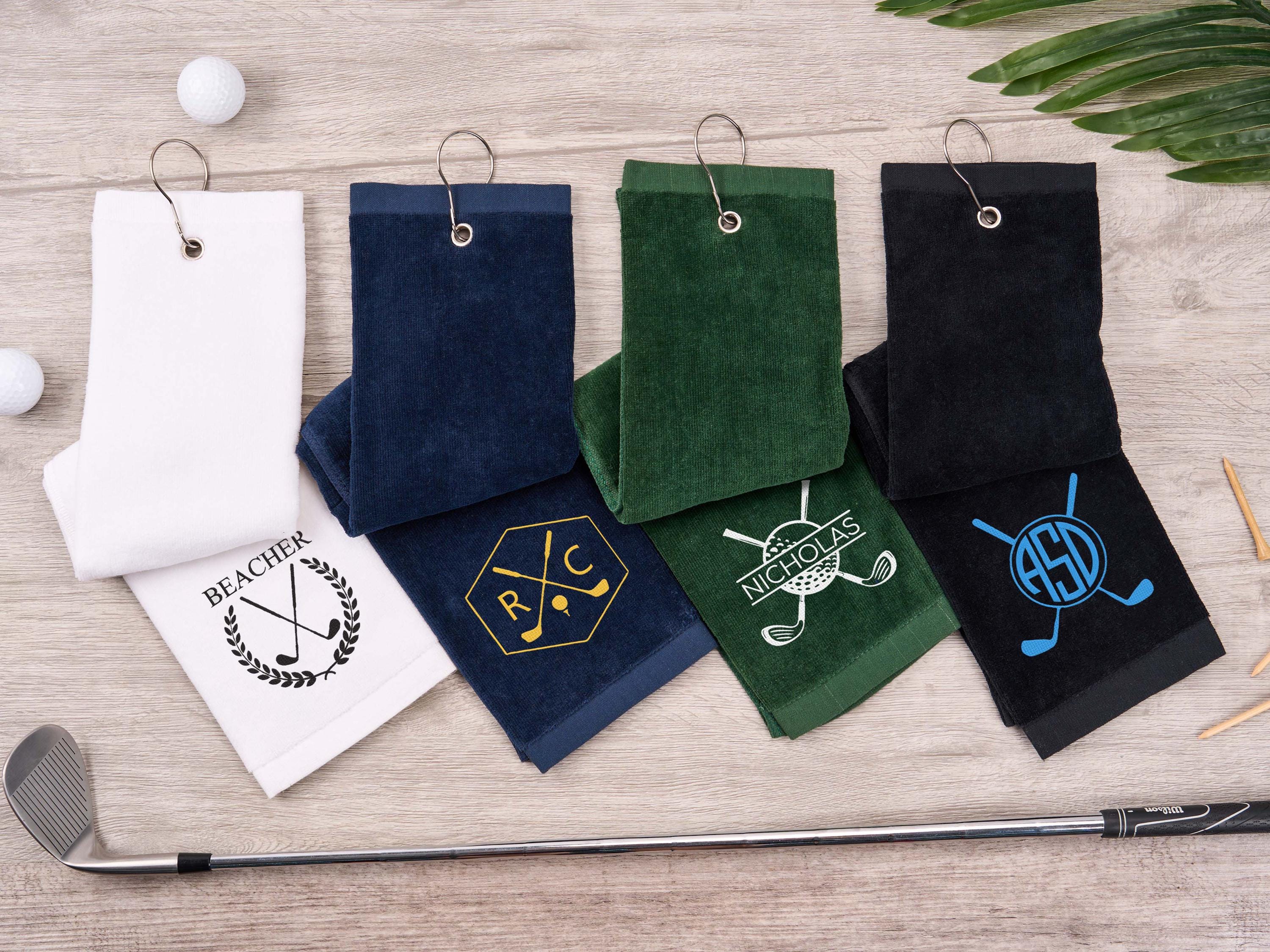 Personalized Golf Towel,Embroidered Golf Towel For Him,Custom Golf Towel With Initials/Name,Birthday Gifts,Gift For Golfer,Gift For Men