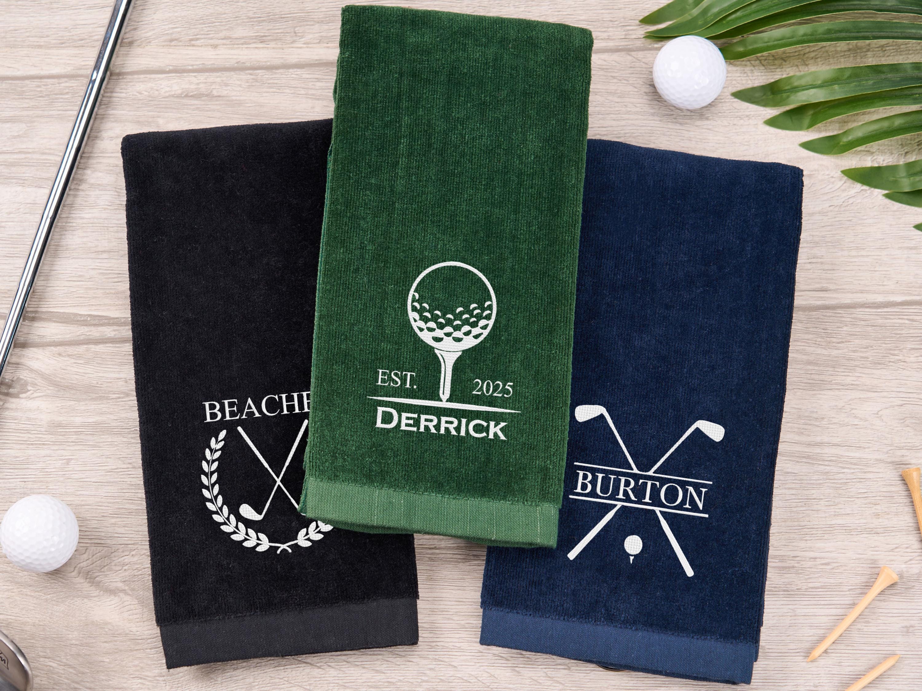 Personalized Golf Towel,Embroidered Golf Towel For Him,Custom Golf Towel With Initials/Name,Birthday Gifts,Gift For Golfer,Gift For Men