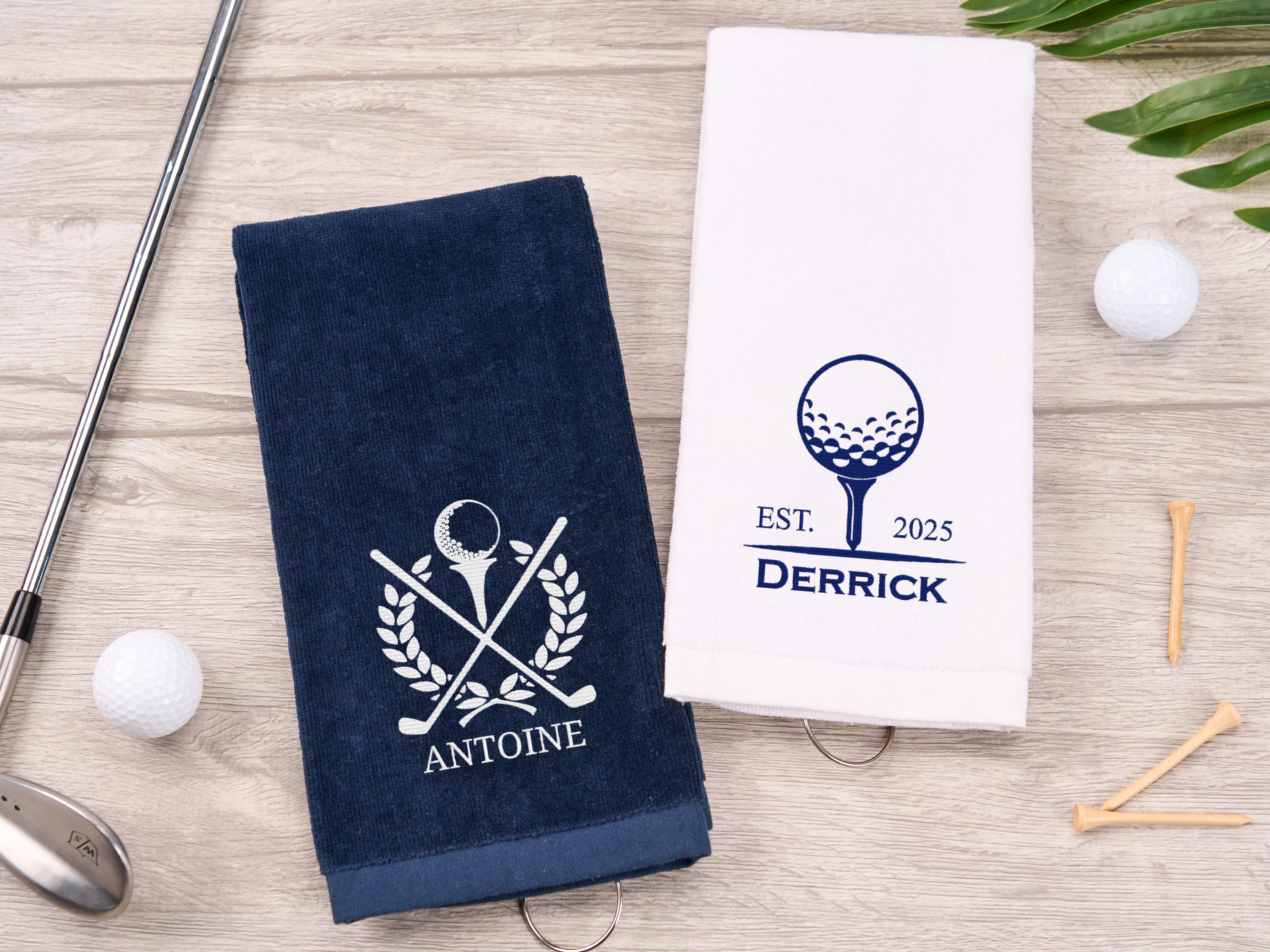 Personalized Golf Towel,Embroidered Golf Towel For Him,Custom Golf Towel With Initials/Name,Birthday Gifts,Gift For Golfer,Gift For Men