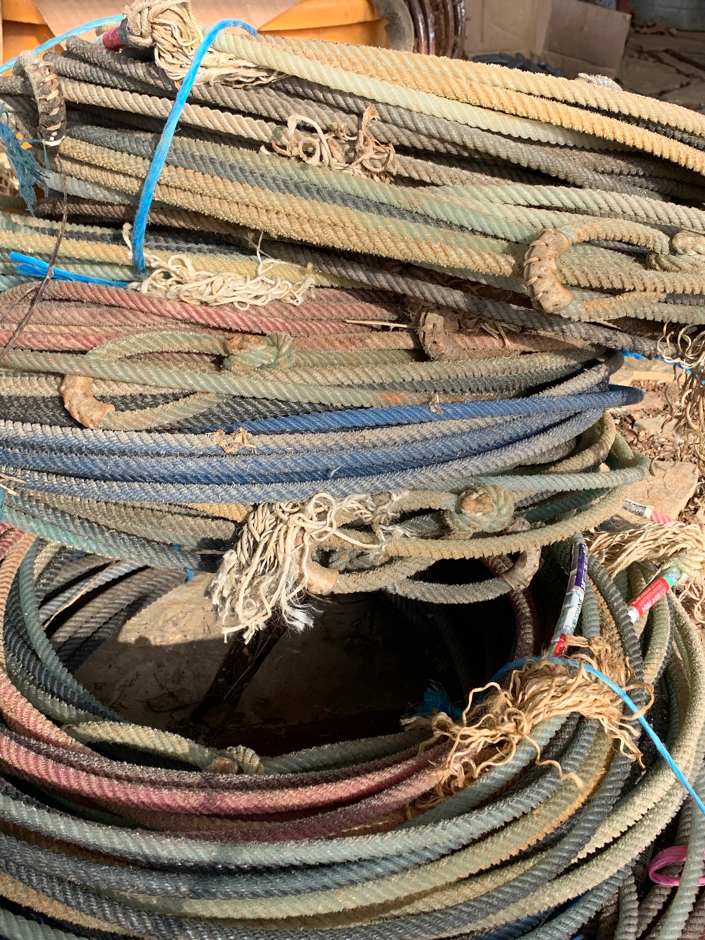 Real Used Cowboy Lariat-Lasso Rope-Western Decor-Farmhouse Decor-Rope Material For Crafts-Multiple Colors Available-