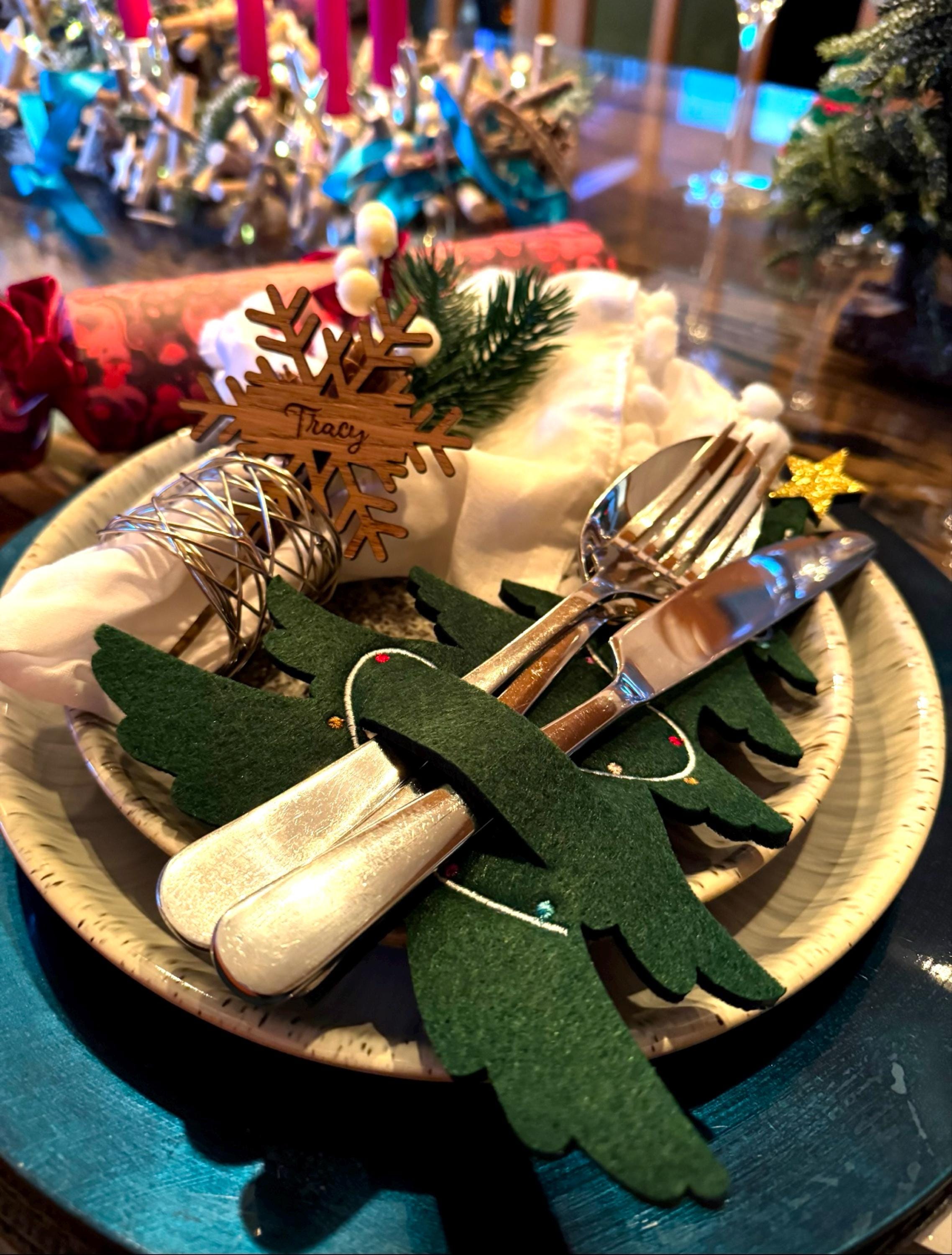 Christmas Personalised Snowflake Place Names Decorations