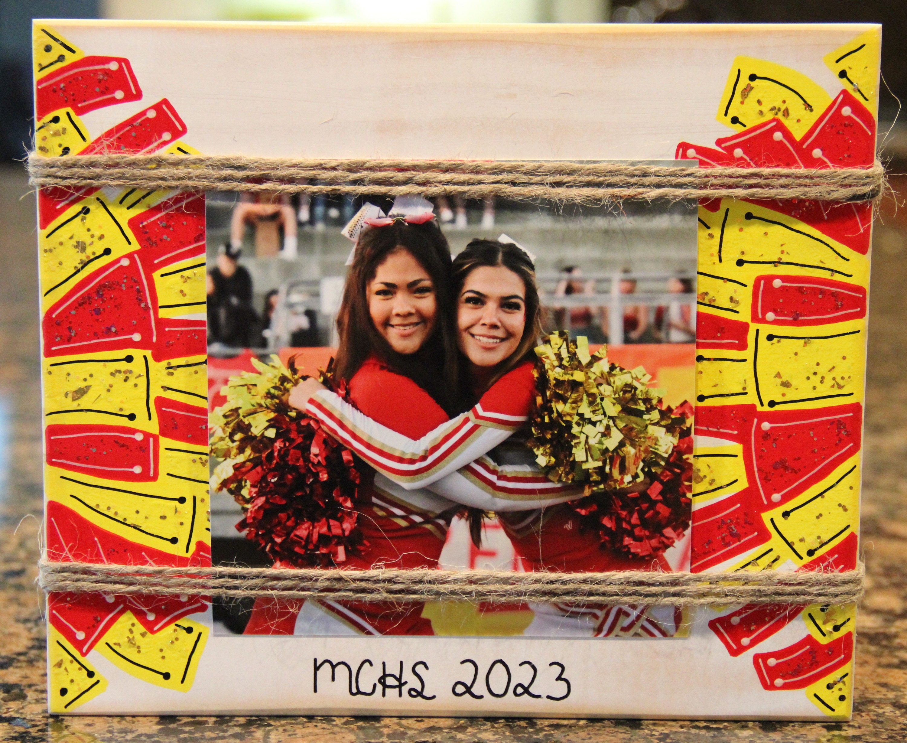 Cheer-leading Picture Frame, Dance Team Frame, Coach Gift, Team Gift, Sports Frame, Block Picture Frame, Custom Frame, Sing, Pom