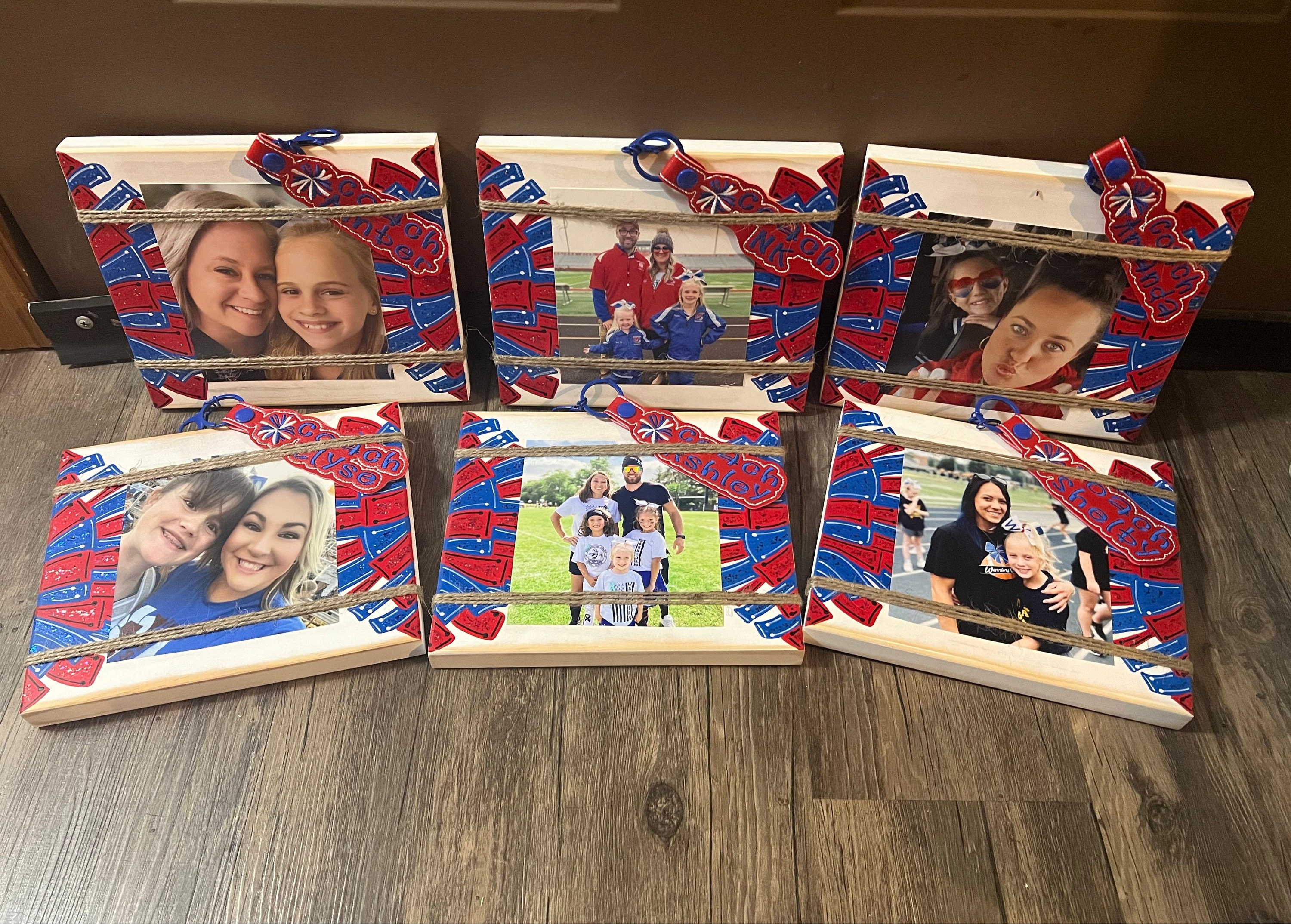 Cheer-leading Picture Frame, Dance Team Frame, Coach Gift, Team Gift, Sports Frame, Block Picture Frame, Custom Frame, Sing, Pom