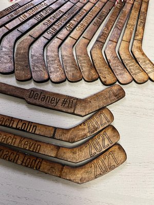 Hockey Stick Ornaments